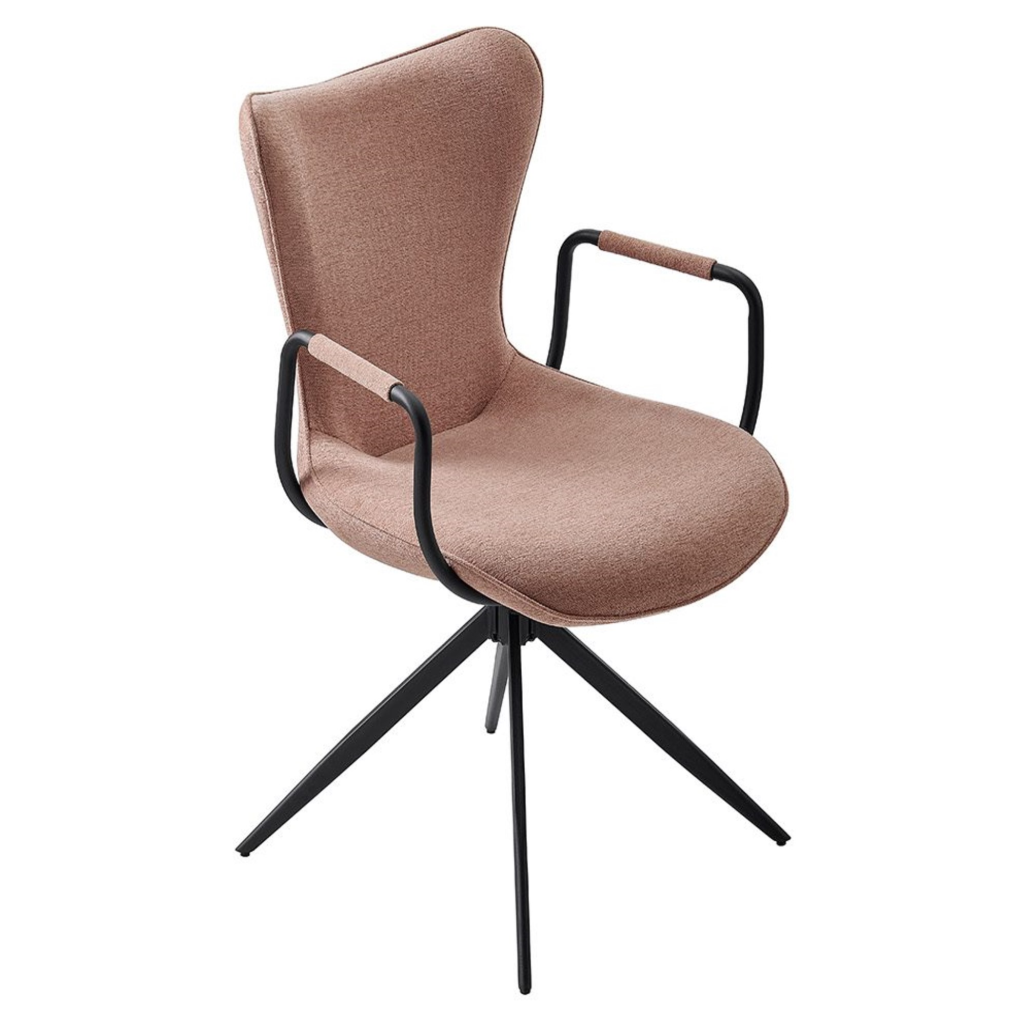 Стул на металлическом каркасе мягкий розовый (арт 32905) - Фото 1