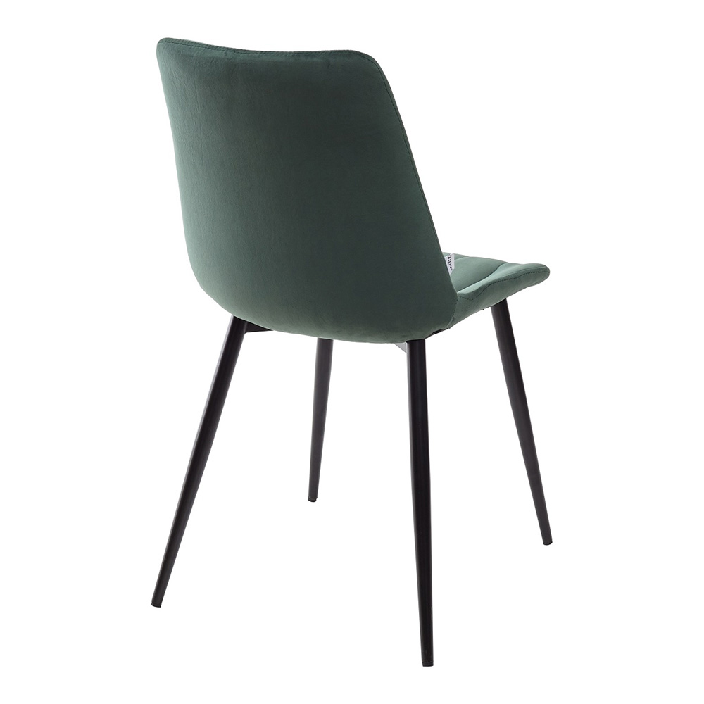 Стул для кухни на металлокаркасе мягкий зеленый из велюра (арт 6055) - Фото 1