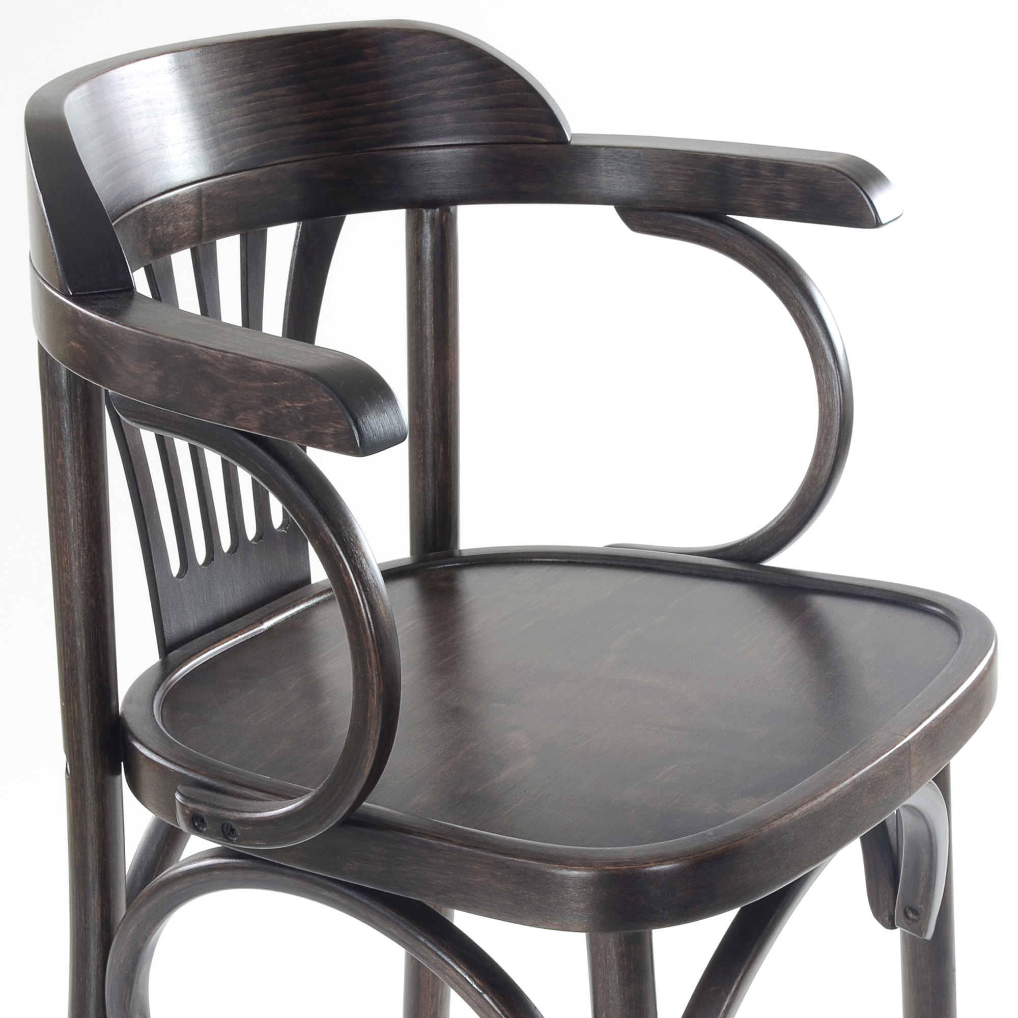 Стул барный деревянный с подлокотниками (арт 6569) - Фото 1