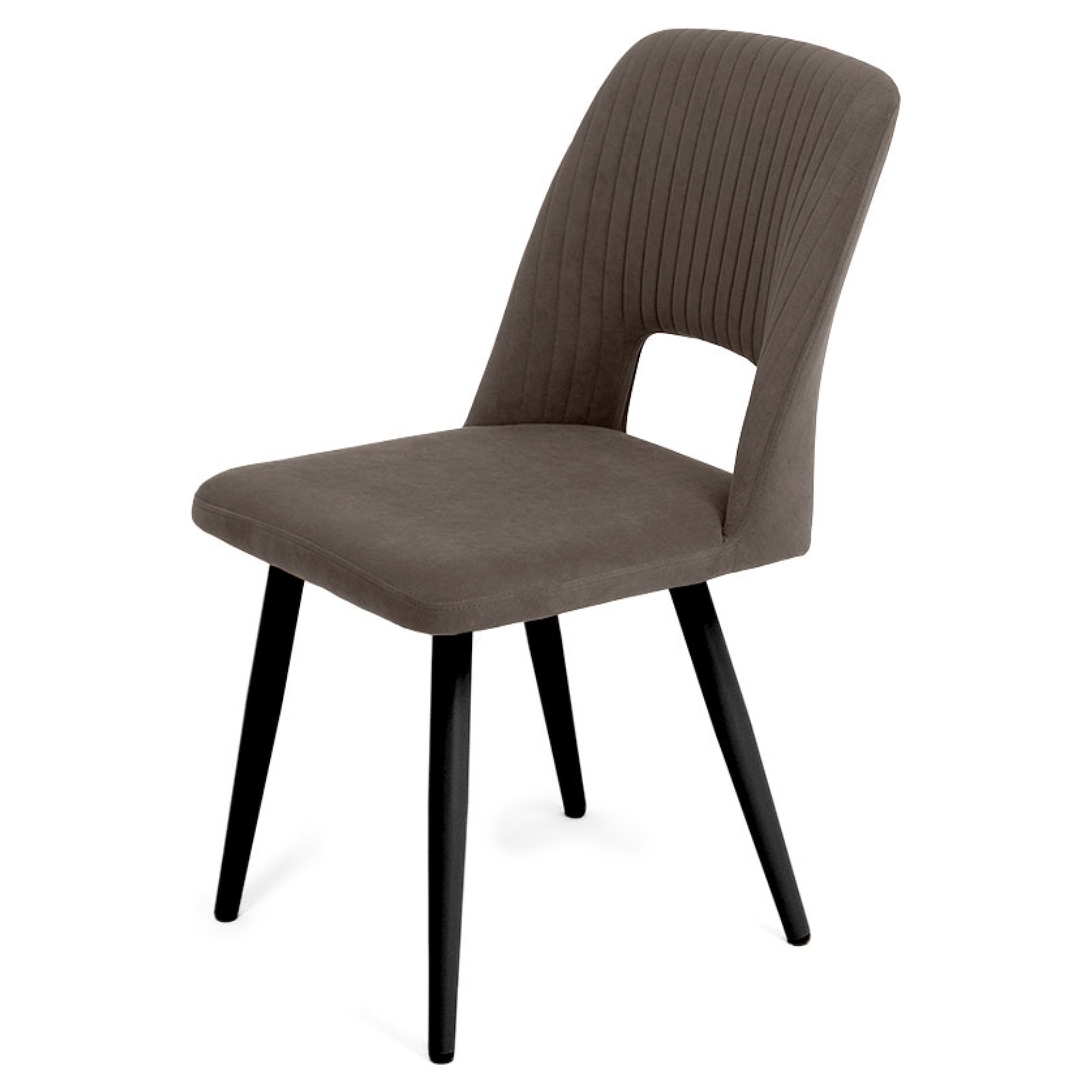 Стул металлический с черными ножками из велюра (арт 19804) - Фото 1