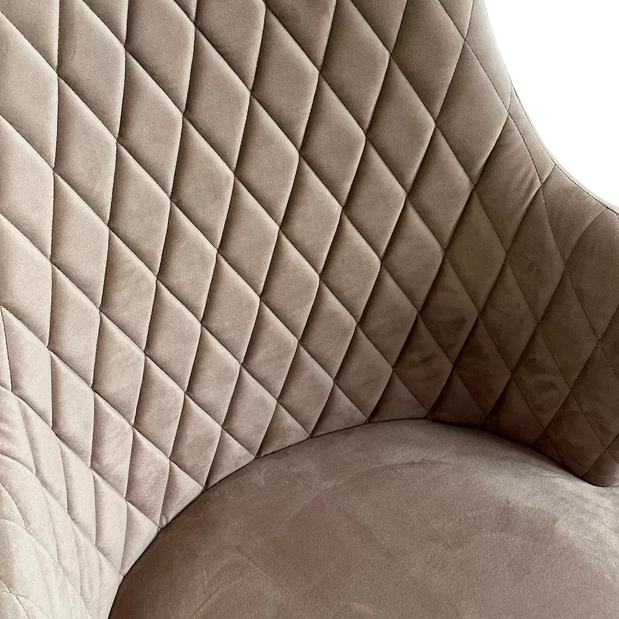 Стул на металлокаркасе мягкий бежевый с обивкой из велюра (арт 33473) - Фото 1