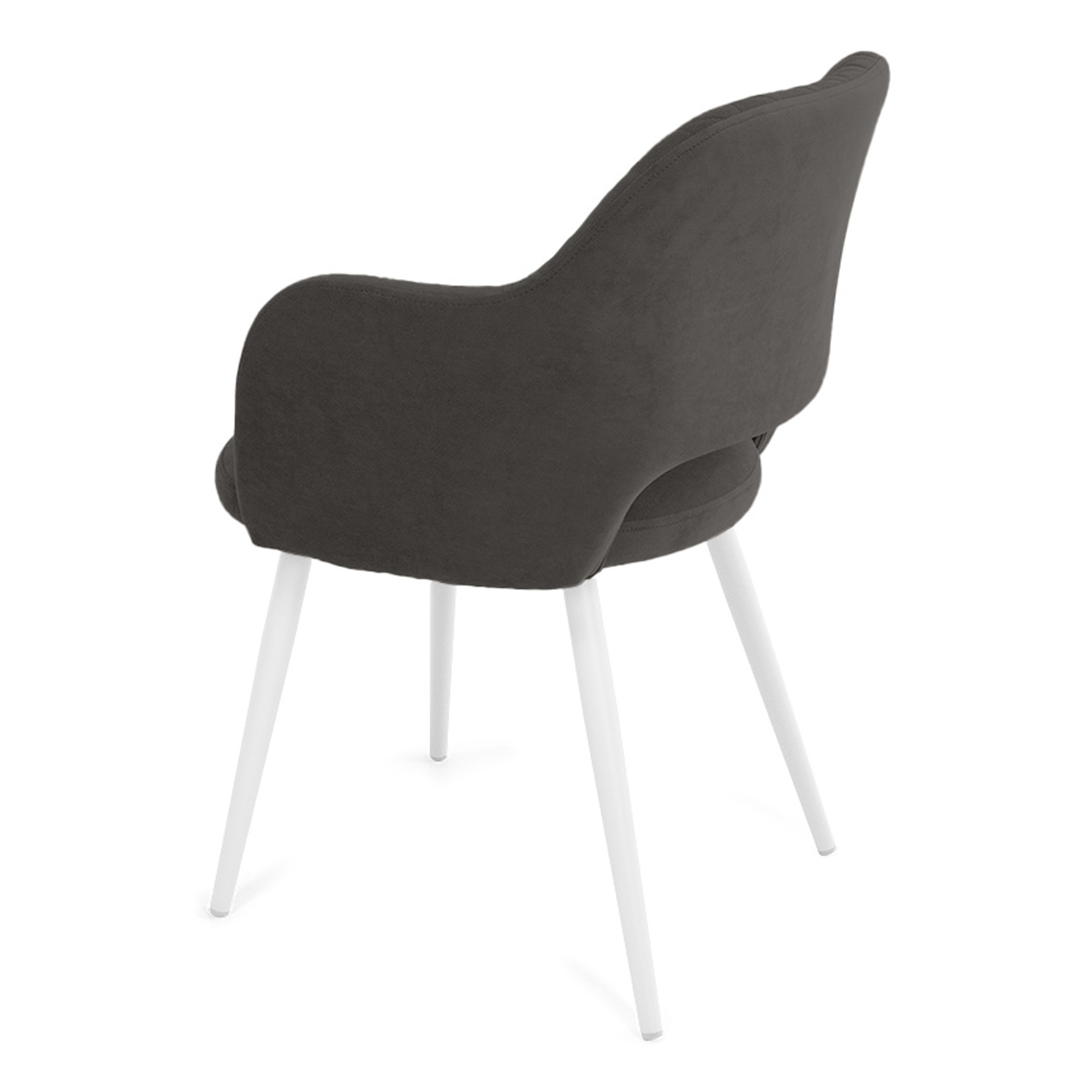 Полукресло на металлокаркасе мягкое с подлокотниками из велюра (арт 27755) - Фото 1