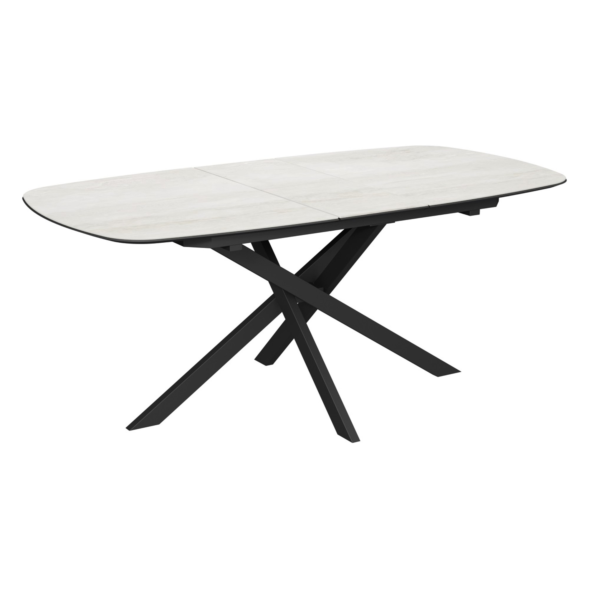 Стол обеденный раскладной керамический слоновая кость (арт 34291) - Фото 1