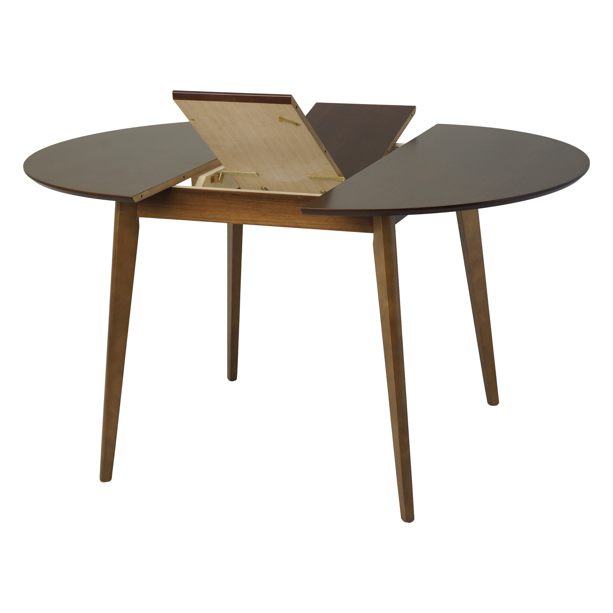 Стол раскладной круглый деревянный D-105(+30) см (арт 15387) - Фото 1