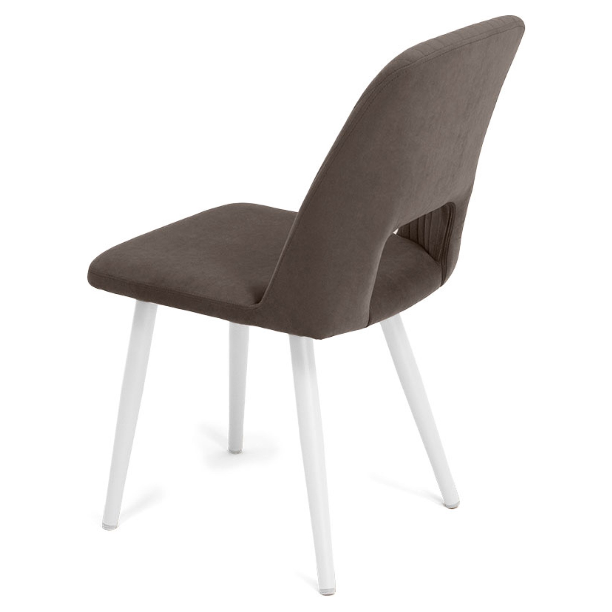 Стул на металлическом каркасе с обивкой из велюра (арт 13995) - Фото 1