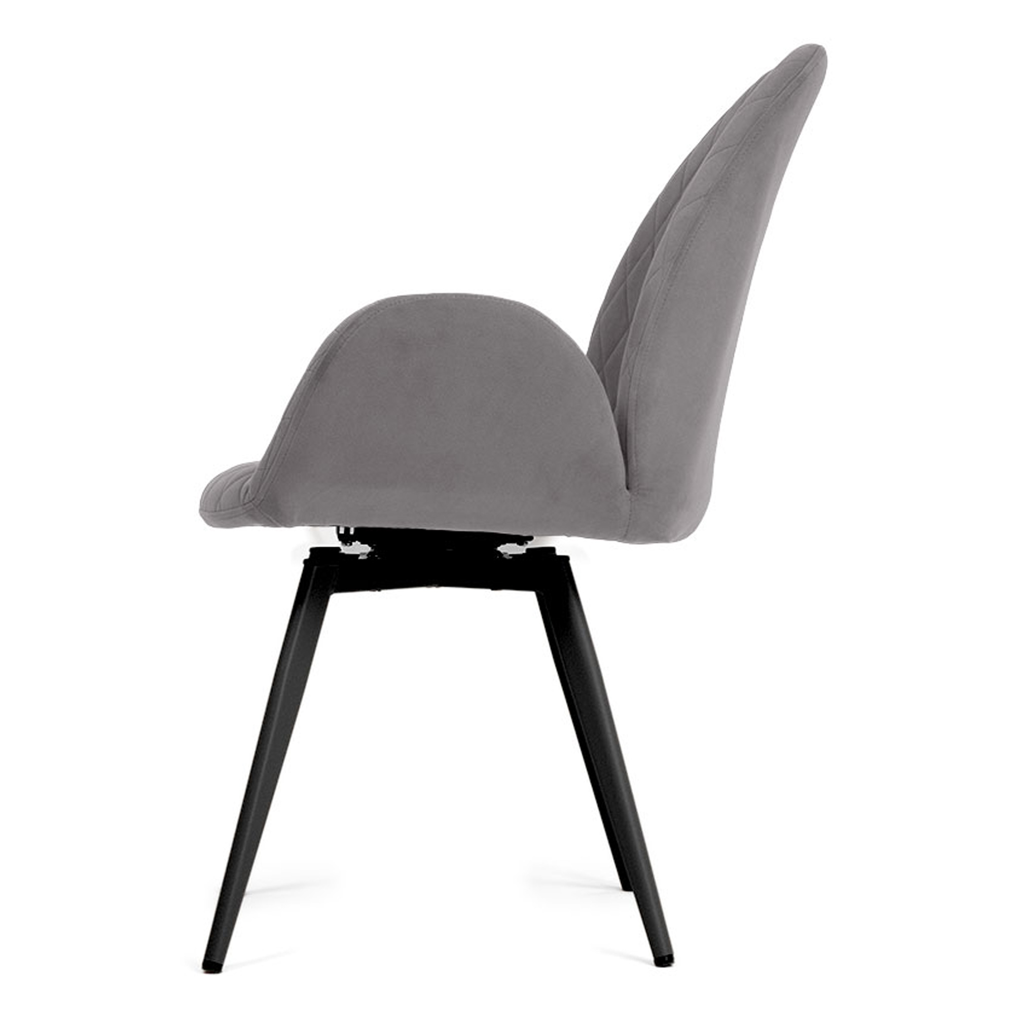 Стул с черными ножками мягкий из велюра (арт 33580) - Фото 1