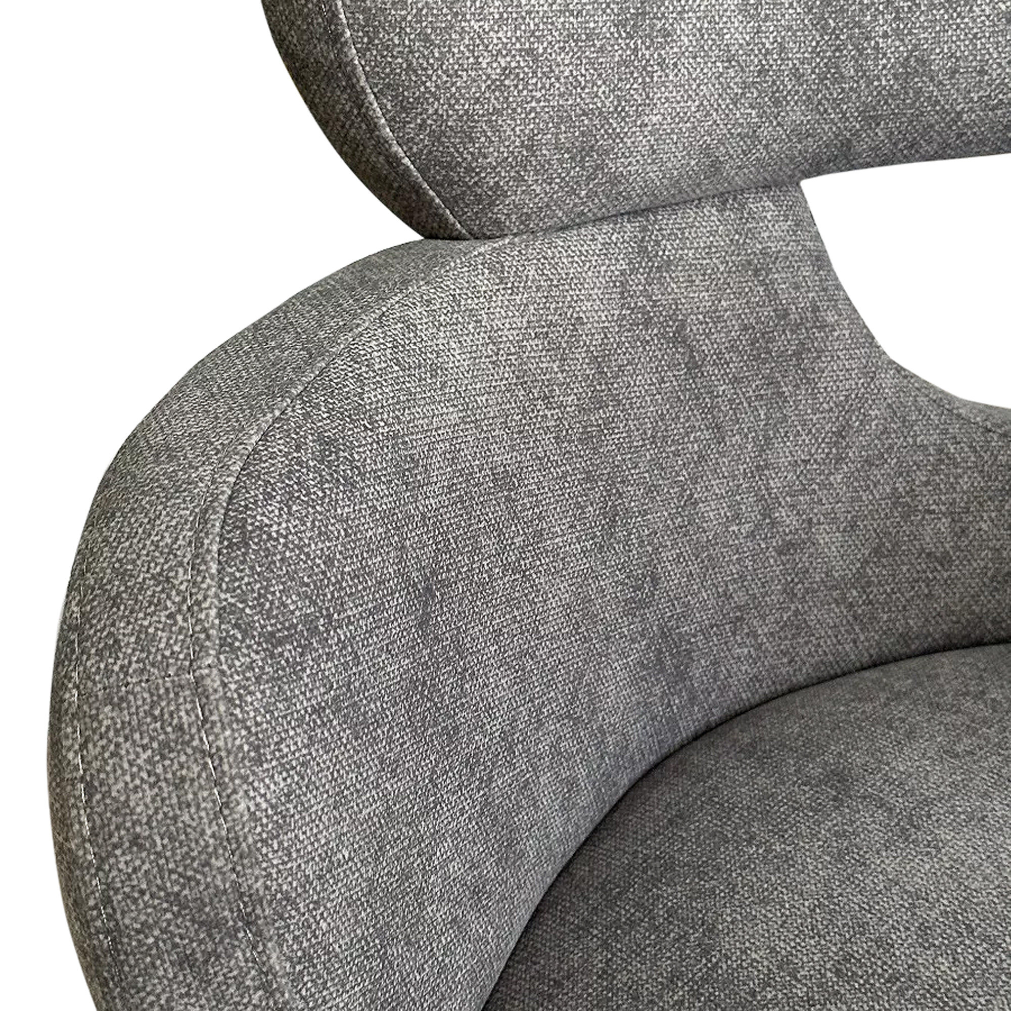 Стул с металлическими ножками с мягкой обивкой серый (арт 33935) - Фото 1