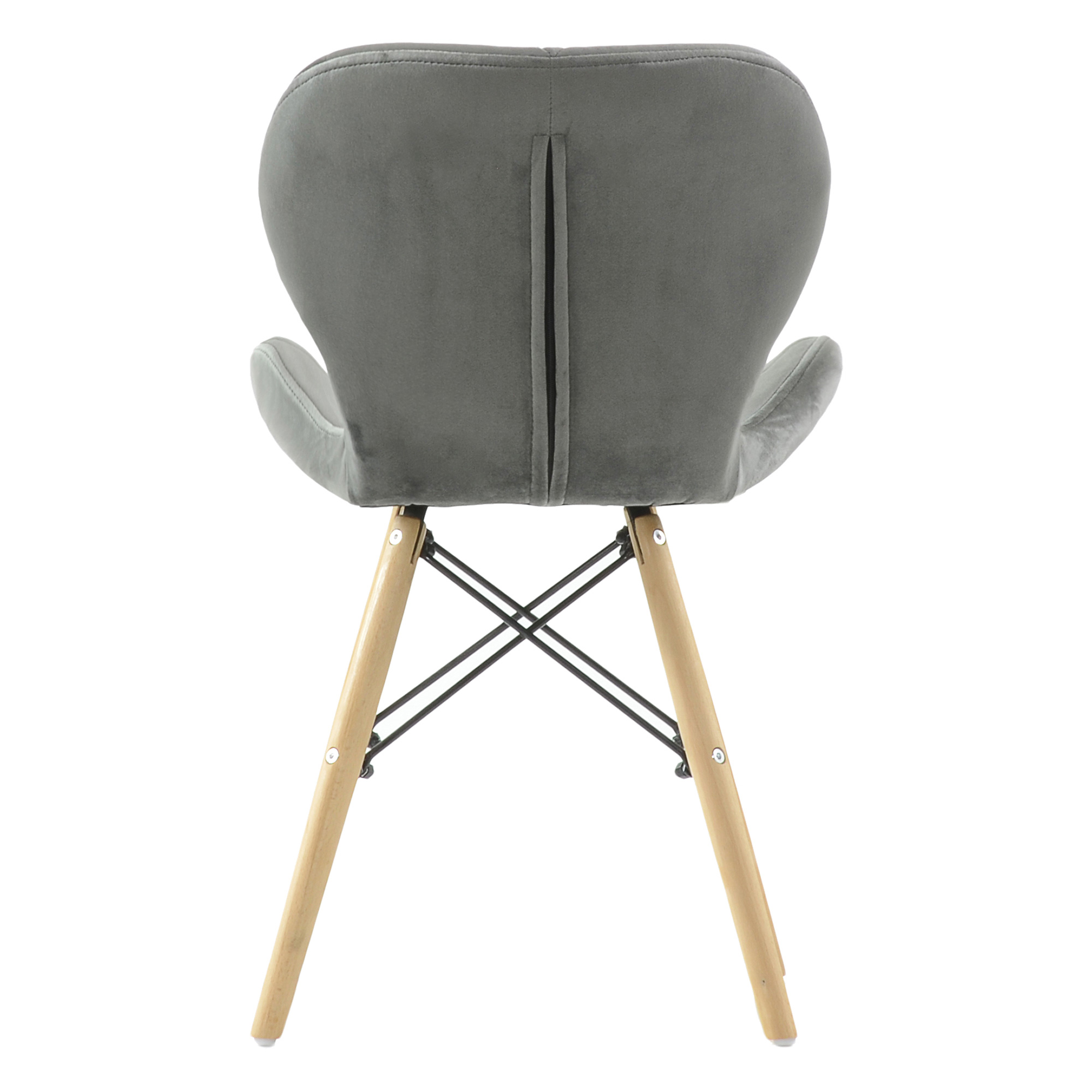 Стул дизайнерский мягкий серый eames (арт 12197) - Фото 1