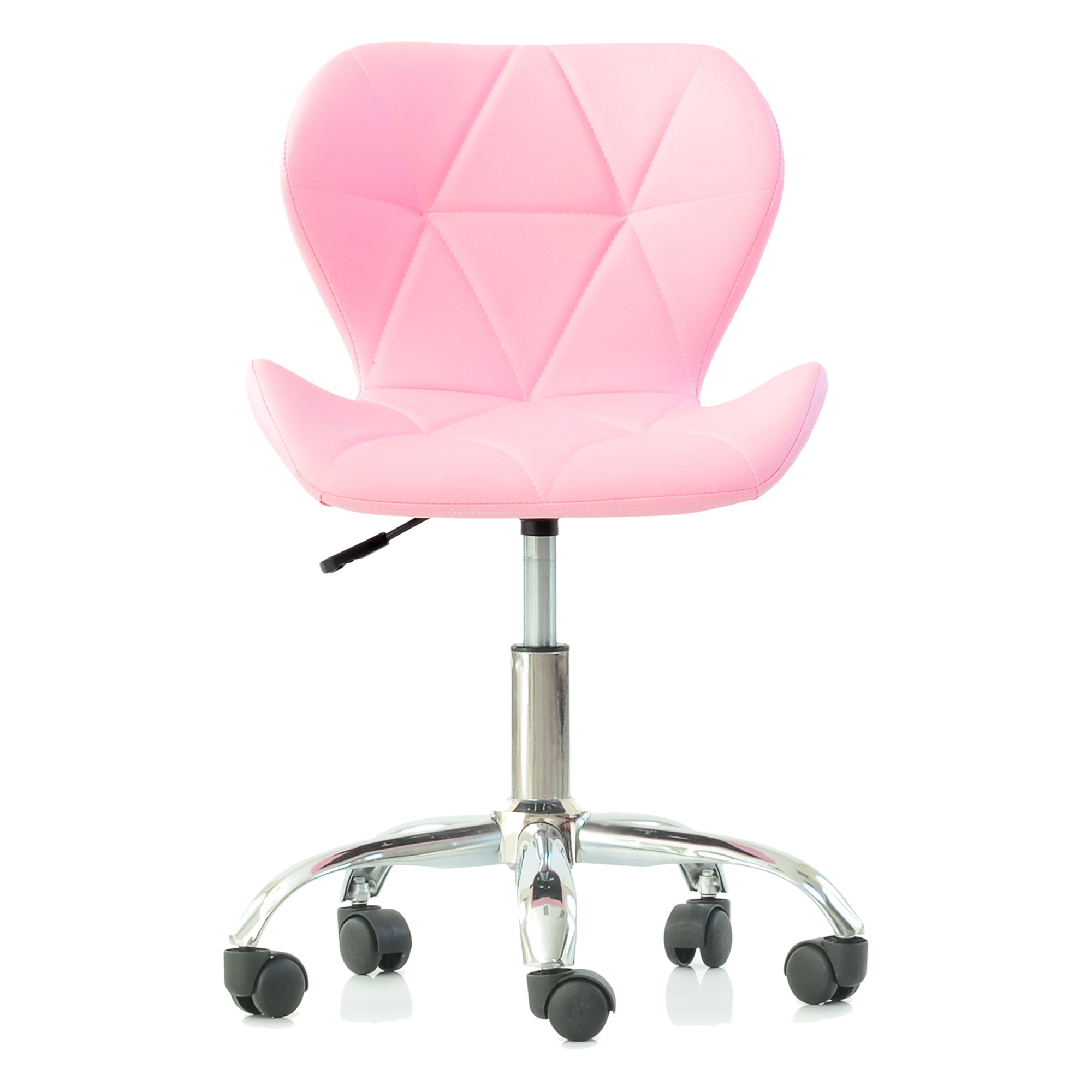Стул хромированный мягкий розовый регулируемый (арт 14984) - Фото 1