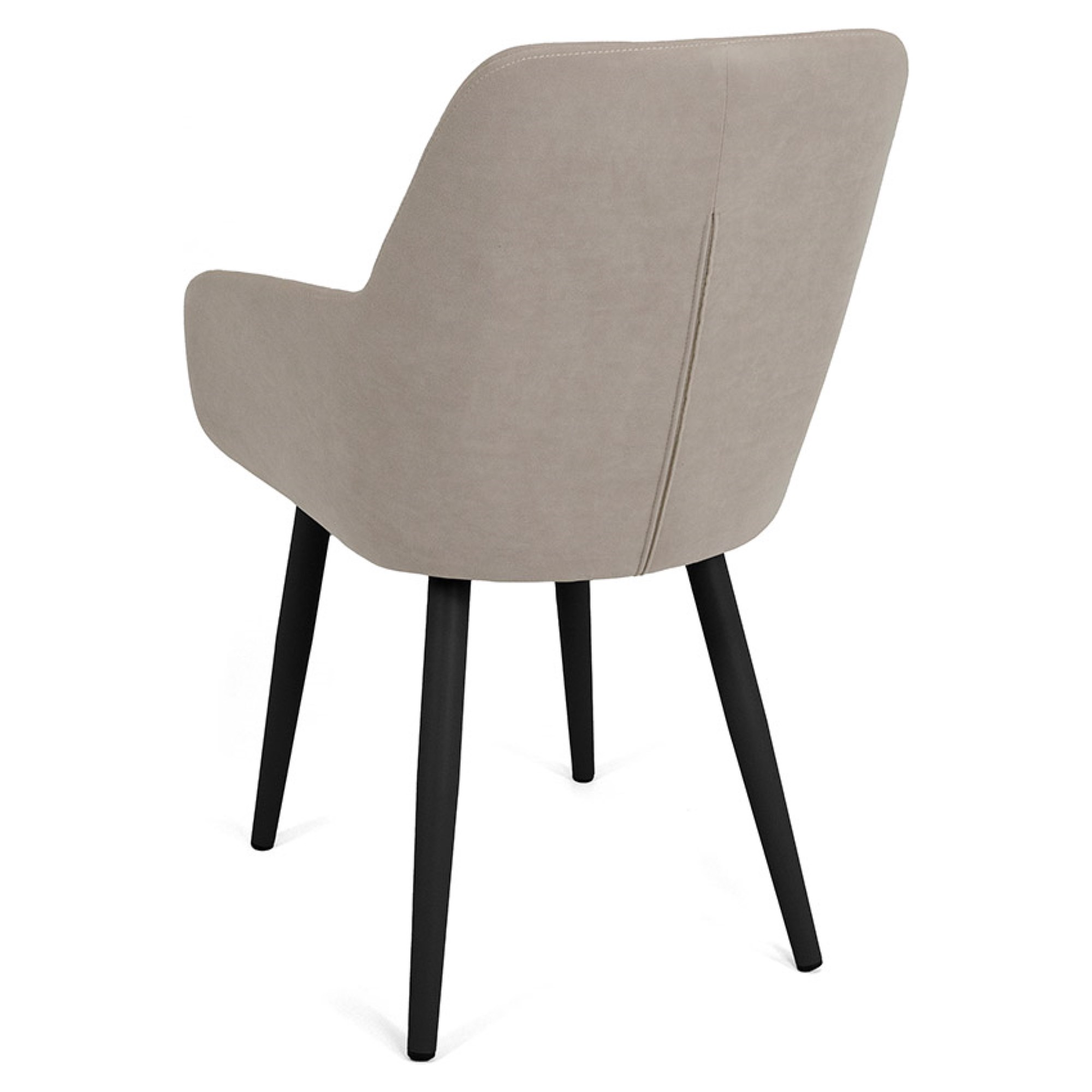 Стул-кресло мягкий слоновая кость из велюра (арт 22165) - Фото 1