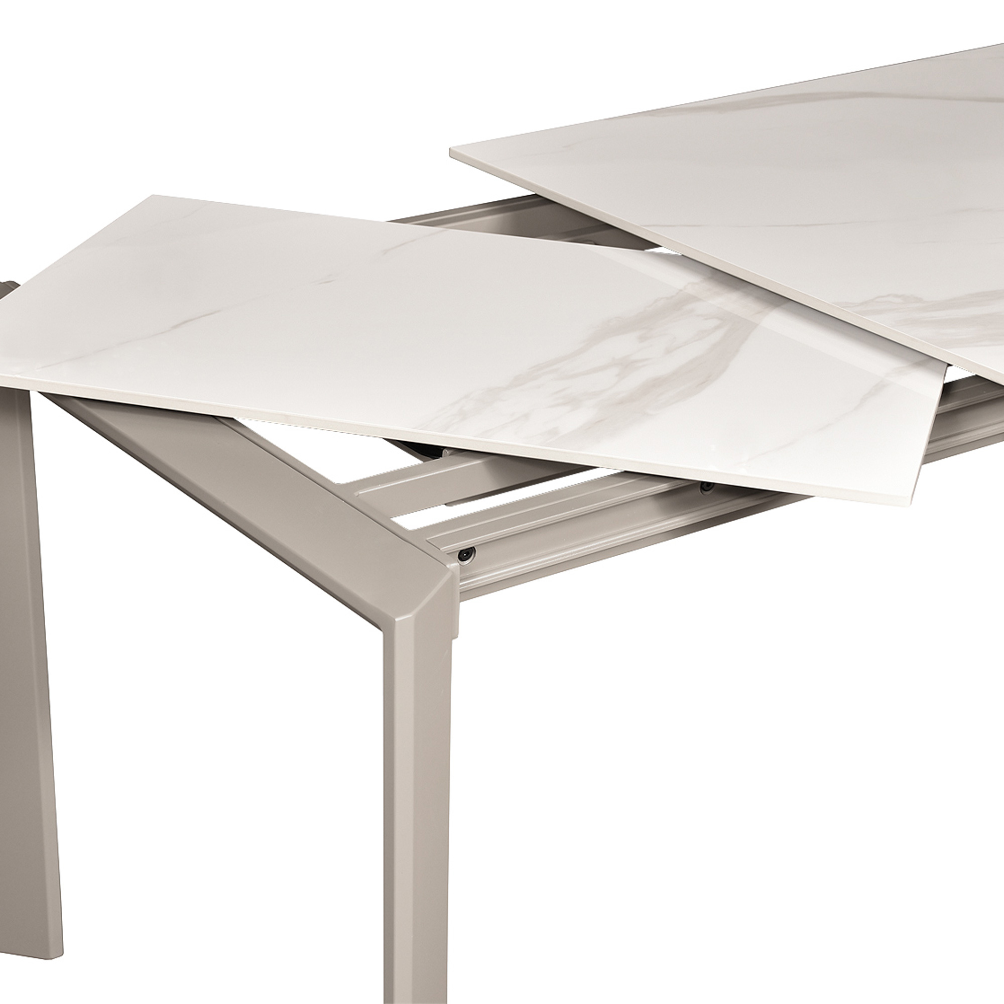 Стол с покрытием из керамики бежевый (арт 29681) - Фото 1