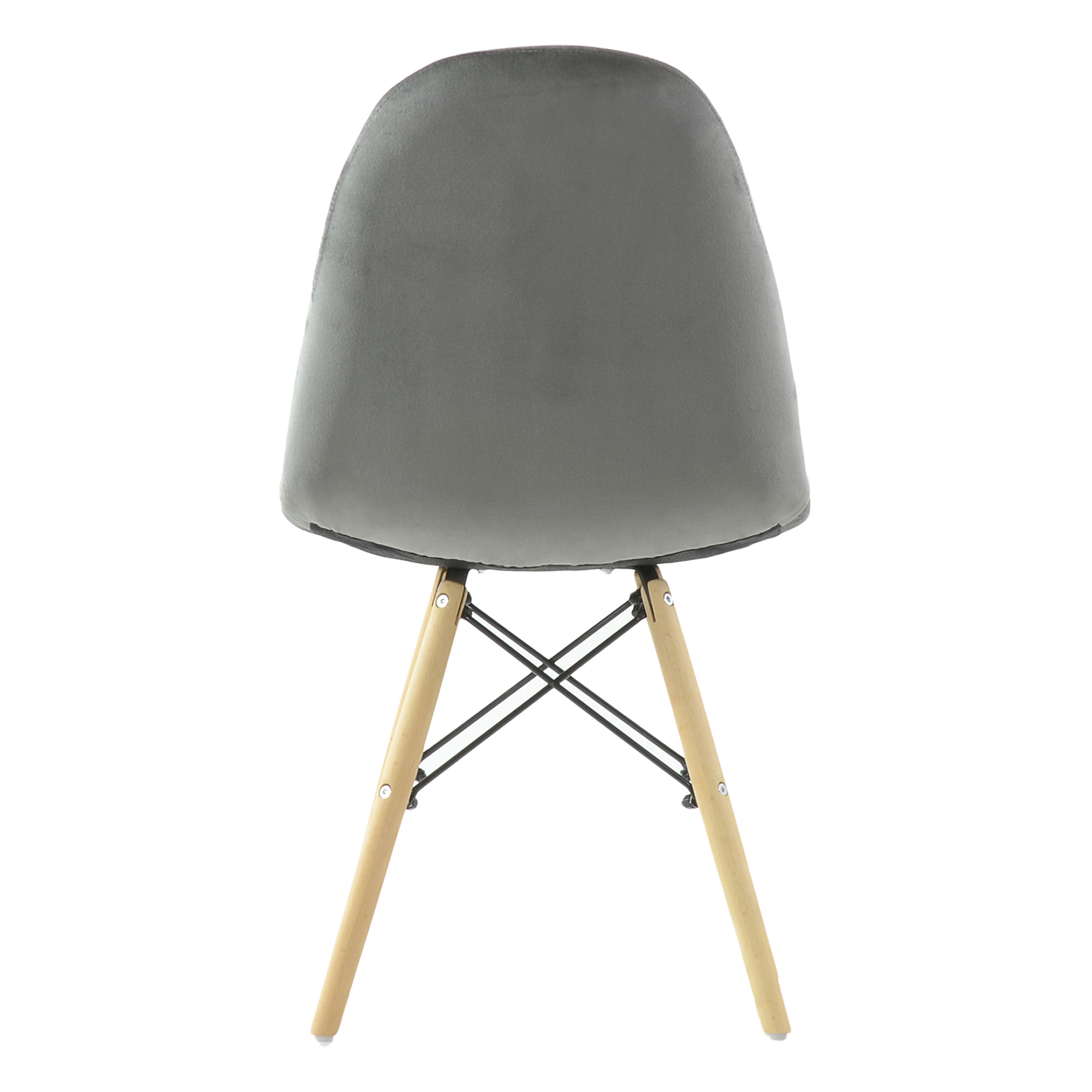 Стул дизайнерский с мягкой обивкой серый eames (арт 12202) - Фото 1