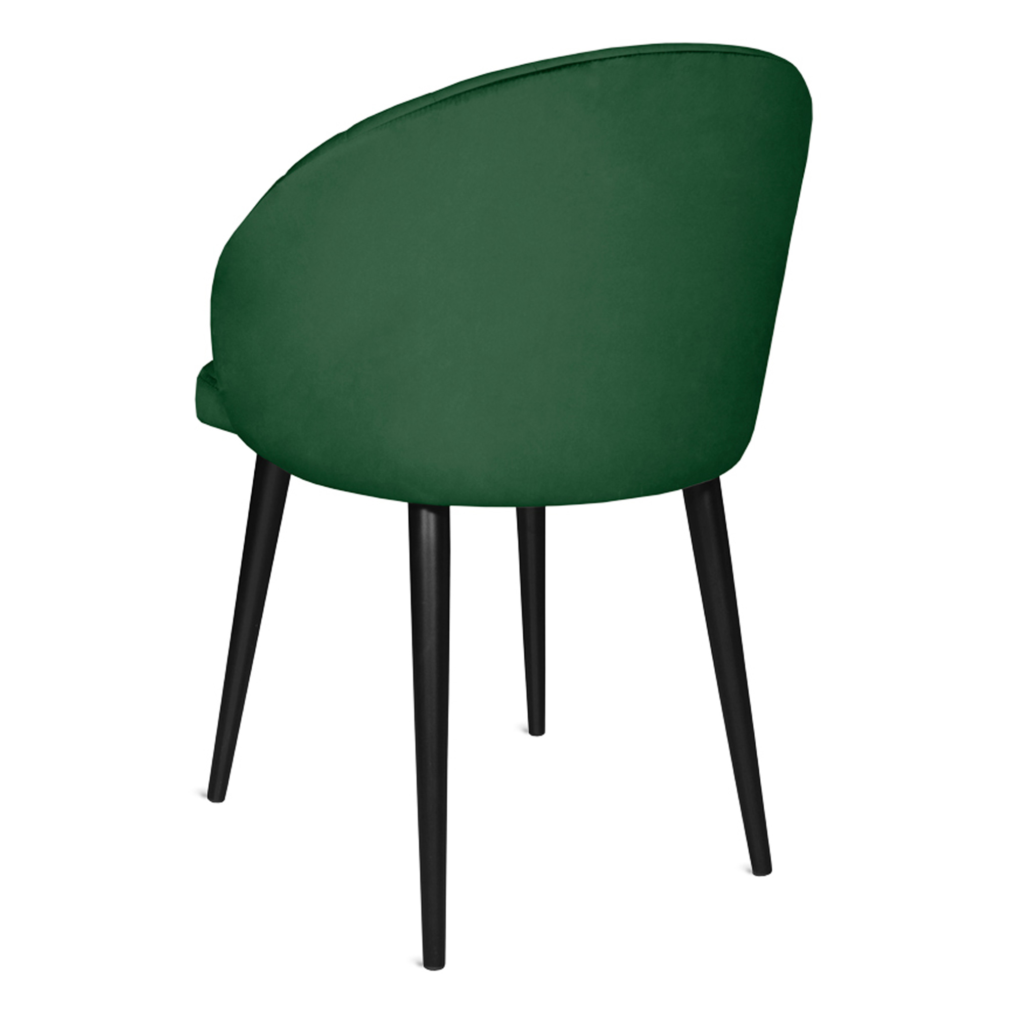 Полукресло на металлокаркасе мягкое зеленое из бархата (арт 16276) - Фото 1