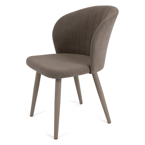 Стул мягкий слоновая кость из велюра (арт 22451) - Фото 2