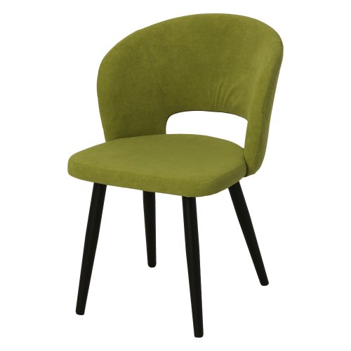 Стул для кухни на металлокаркасе зеленый из велюра (арт 26891) - Фото 2