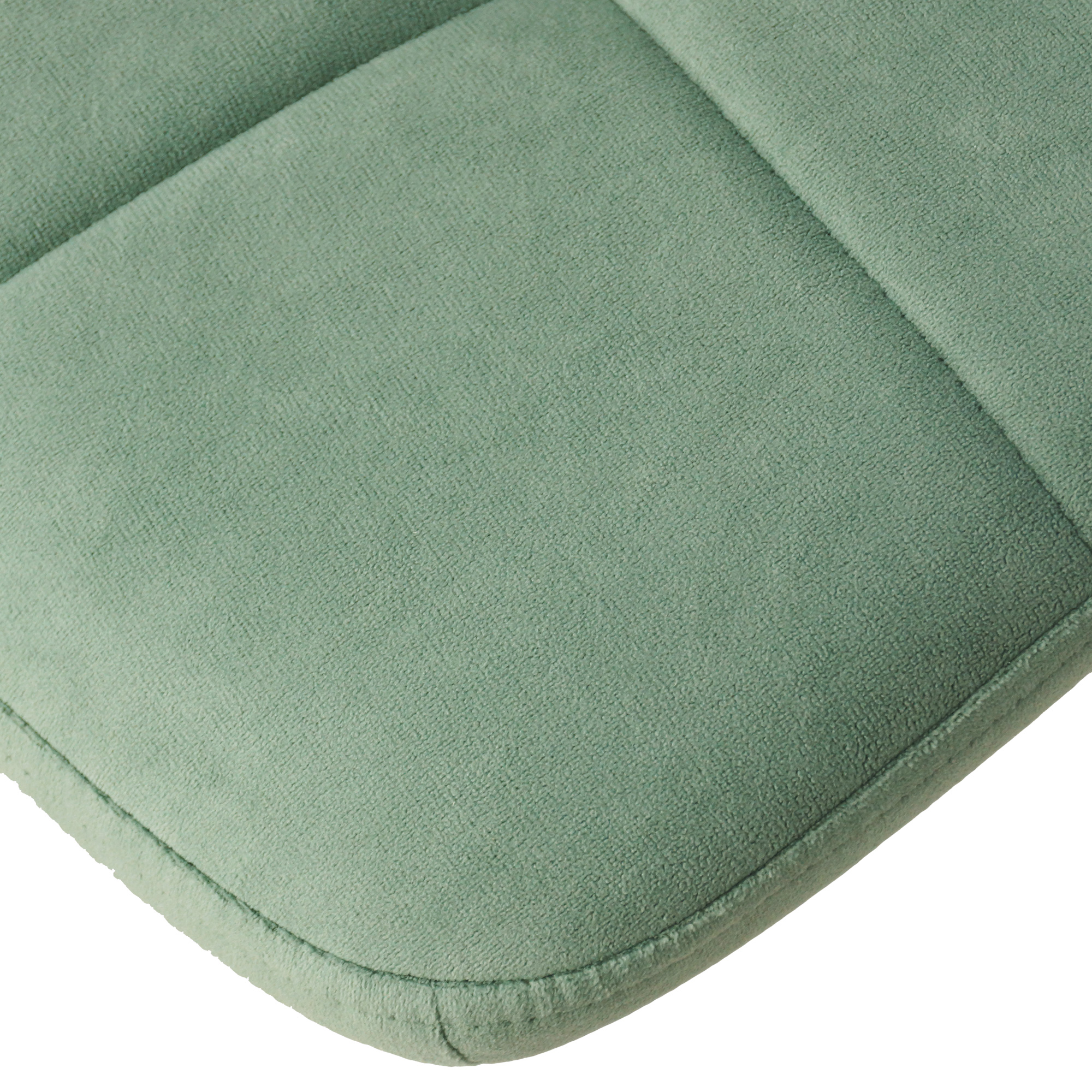 Барный стул на металлокаркасе ножки белые зеленый из велюра (арт 18740) - Фото 1