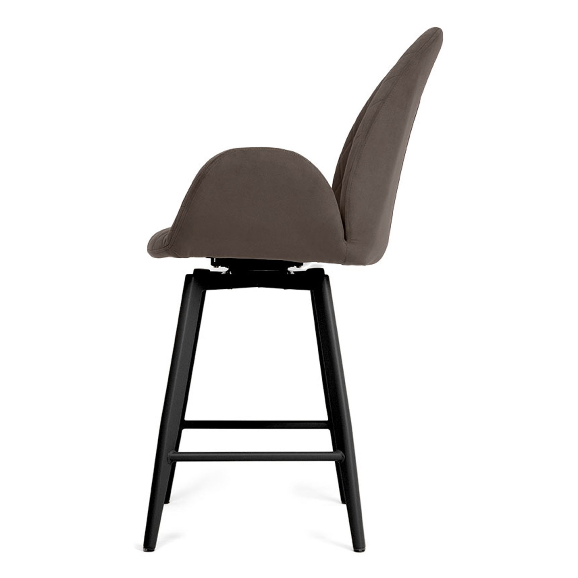 Стул барный металлический мягкий велюровый современный (арт 33588) - Фото 1