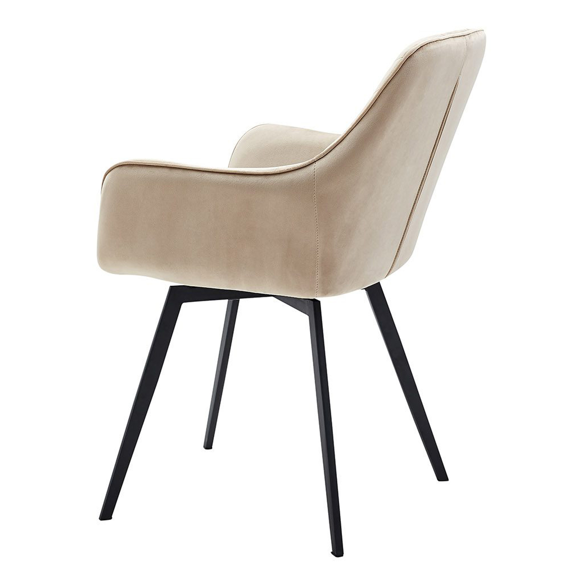 Стул-кресло на металлокаркасе с подлокотниками слоновая кость (арт 27208) - Фото 1