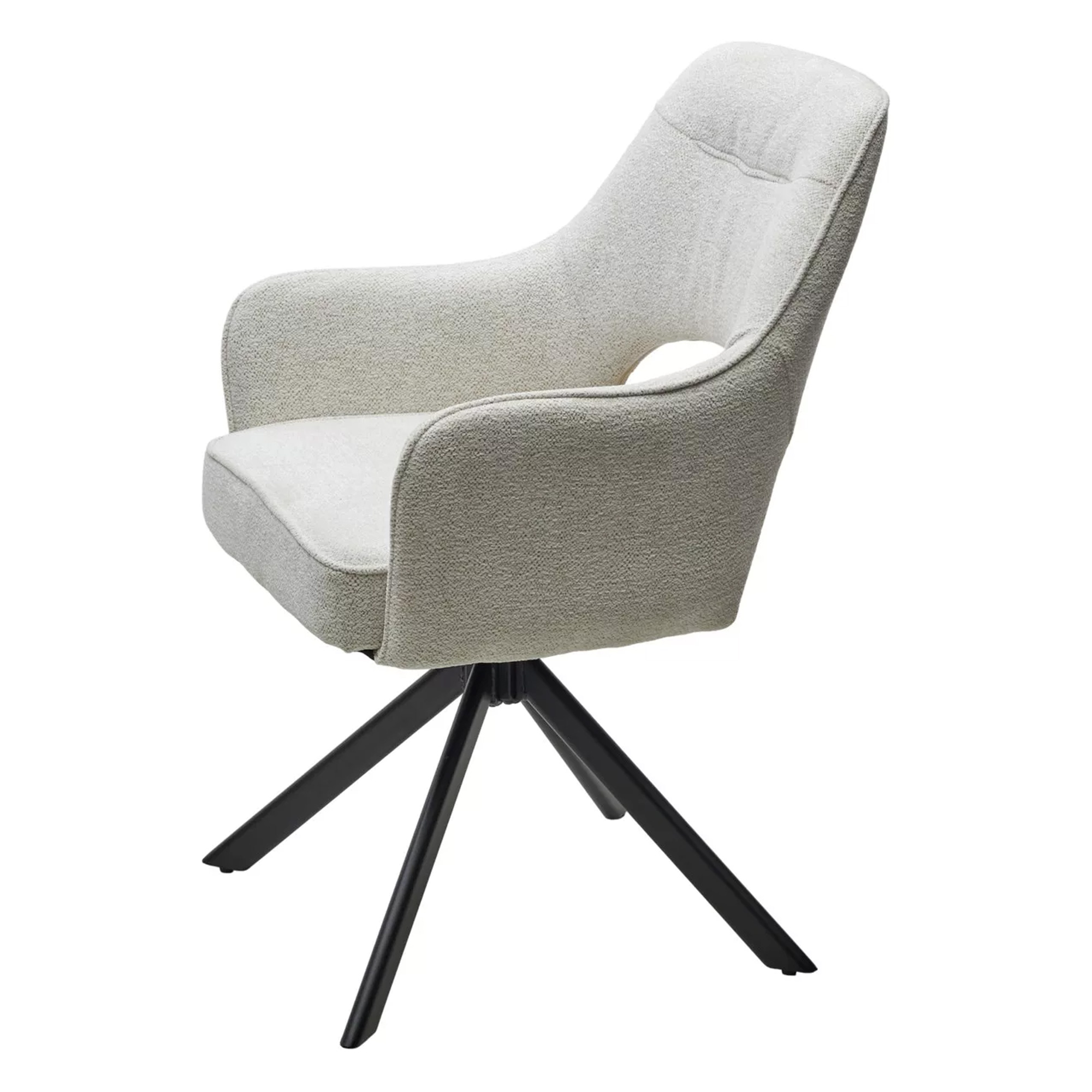 Полукресло на металлокаркасе мягкое с подлокотниками бежевое (арт 33728) - Фото 1