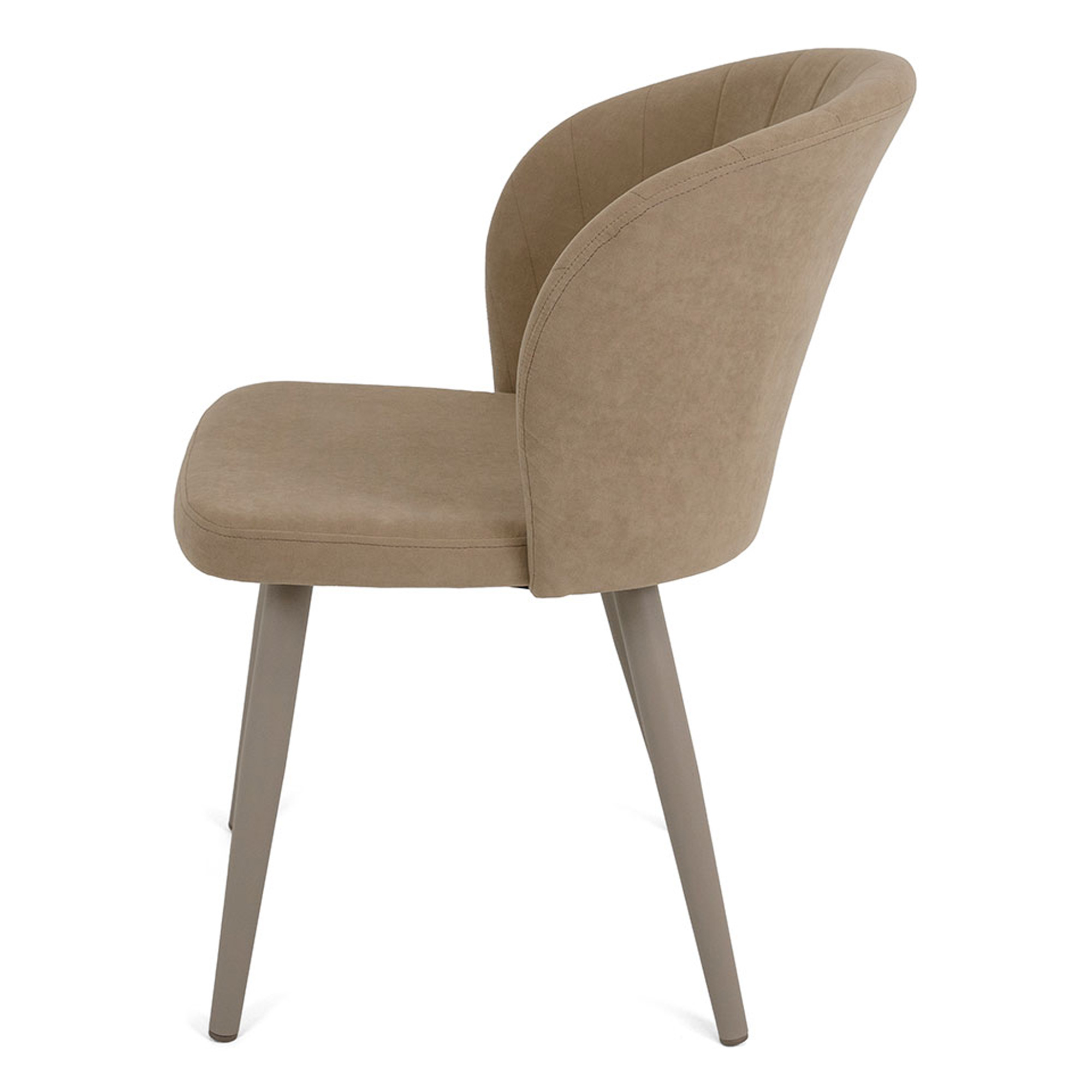 Стул мягкий бежевый из велюра (арт 22457) - Фото 1