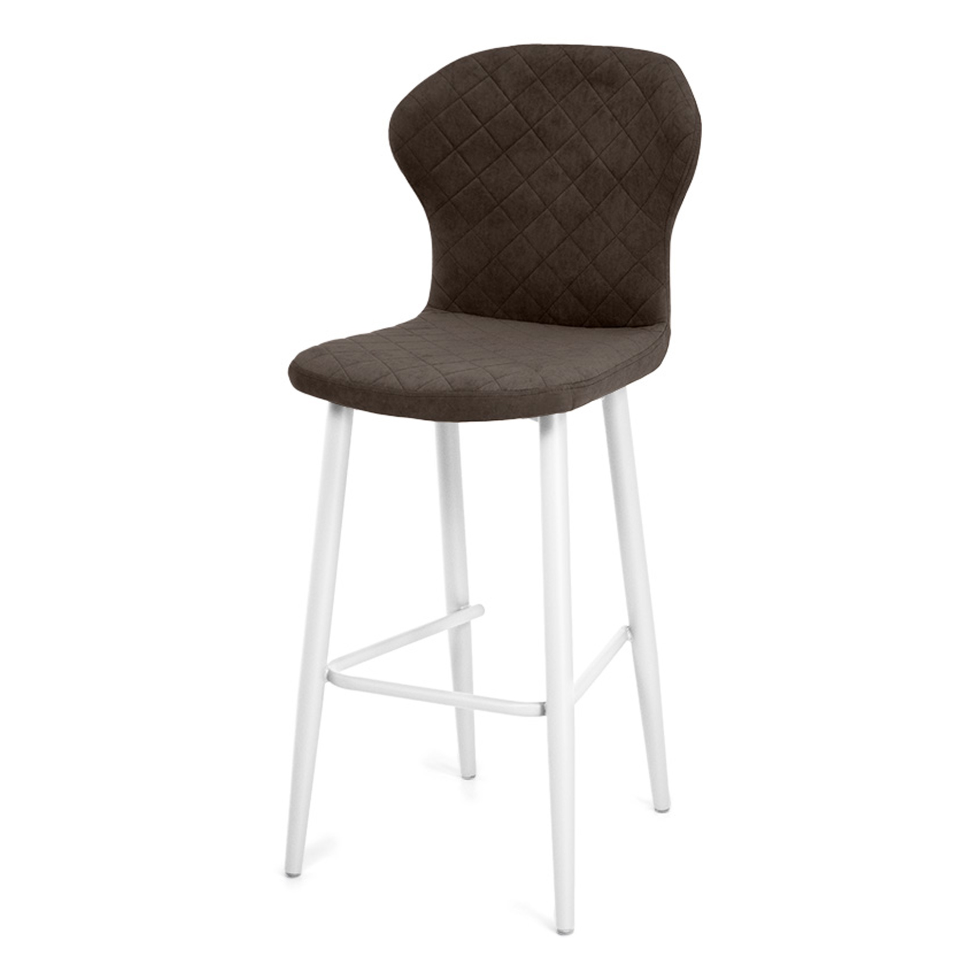 Барный стул с обивкой из велюра (арт 34138) - Фото 1