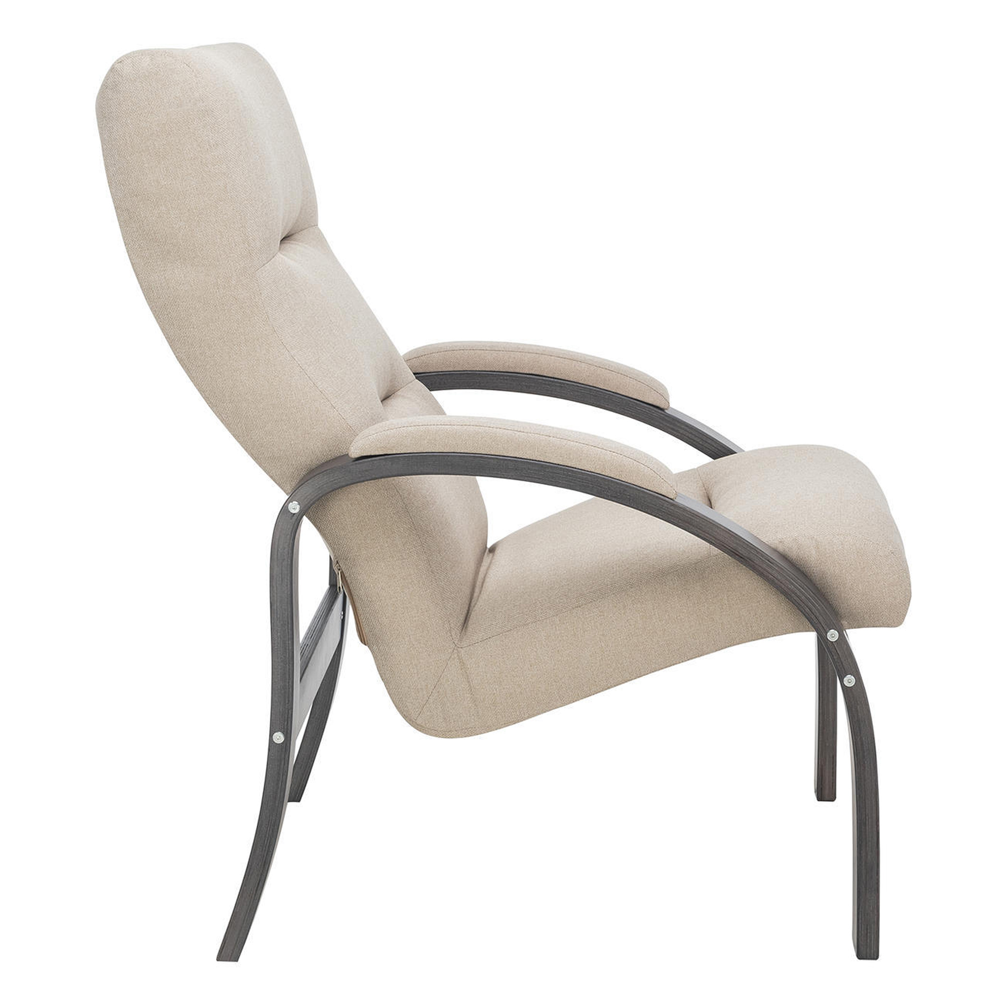 Кресло с мягким сидением с подлокотниками кремовое (арт 9581) - Фото 1