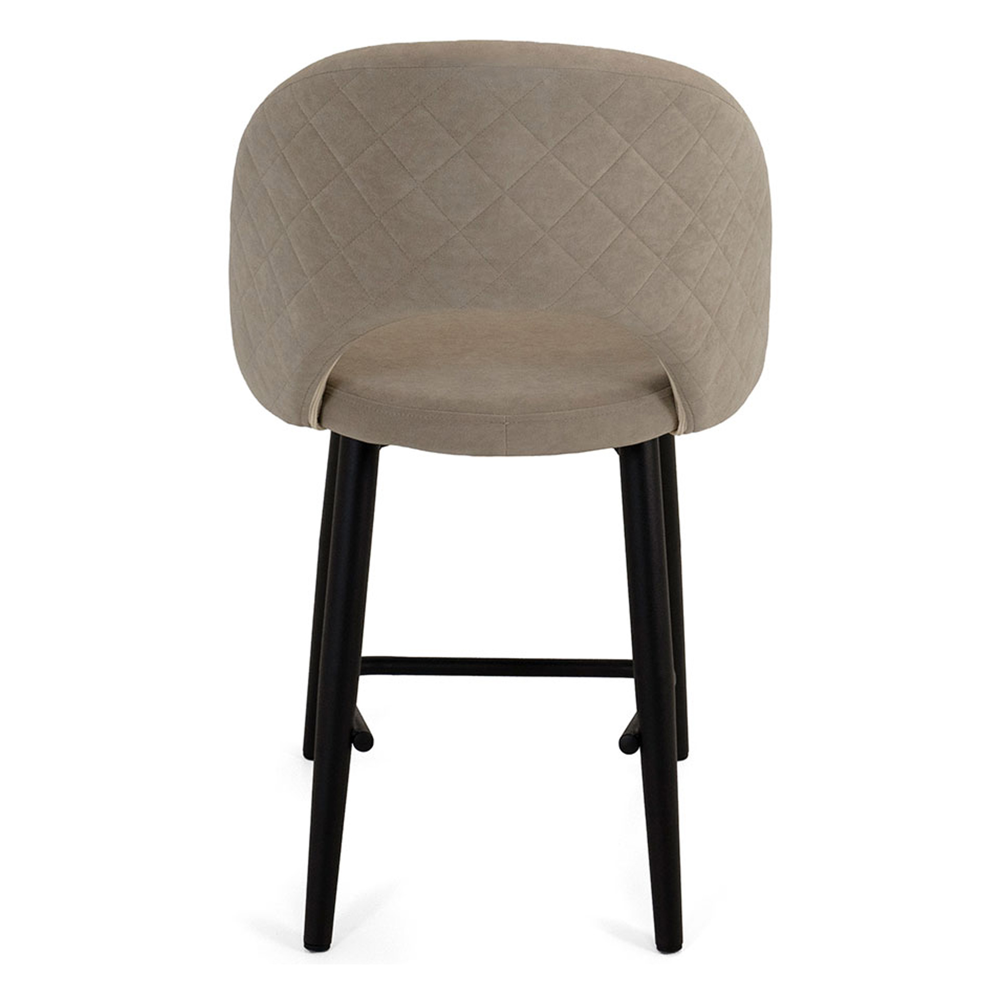 Полубарный стул бежевый из велюра (арт 21843) - Фото 1