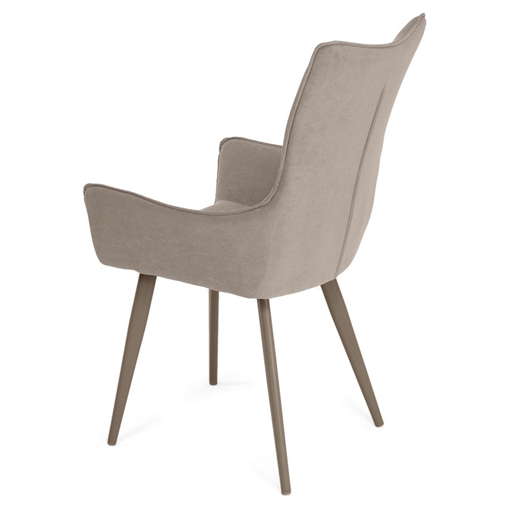 Стул для кухни мягкий с подлокотниками слоновая кость (арт 35579) - Фото 1