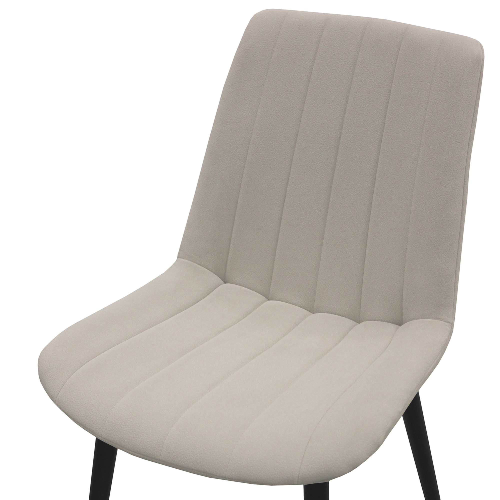 Стул обеденный мягкий слоновая кость из велюра (арт 35409) - Фото 1