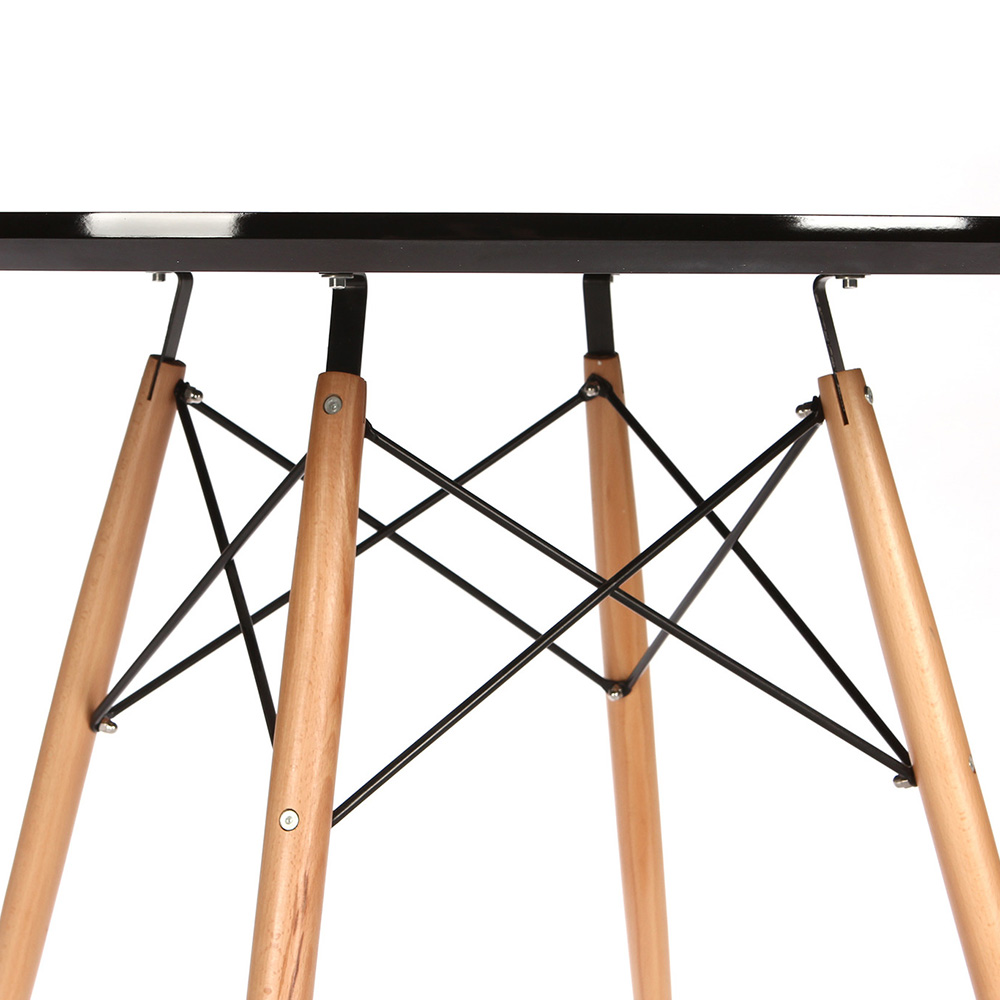 Стол для кухни дизайнерский черный D-100 см eames (арт 7115) - Фото 1