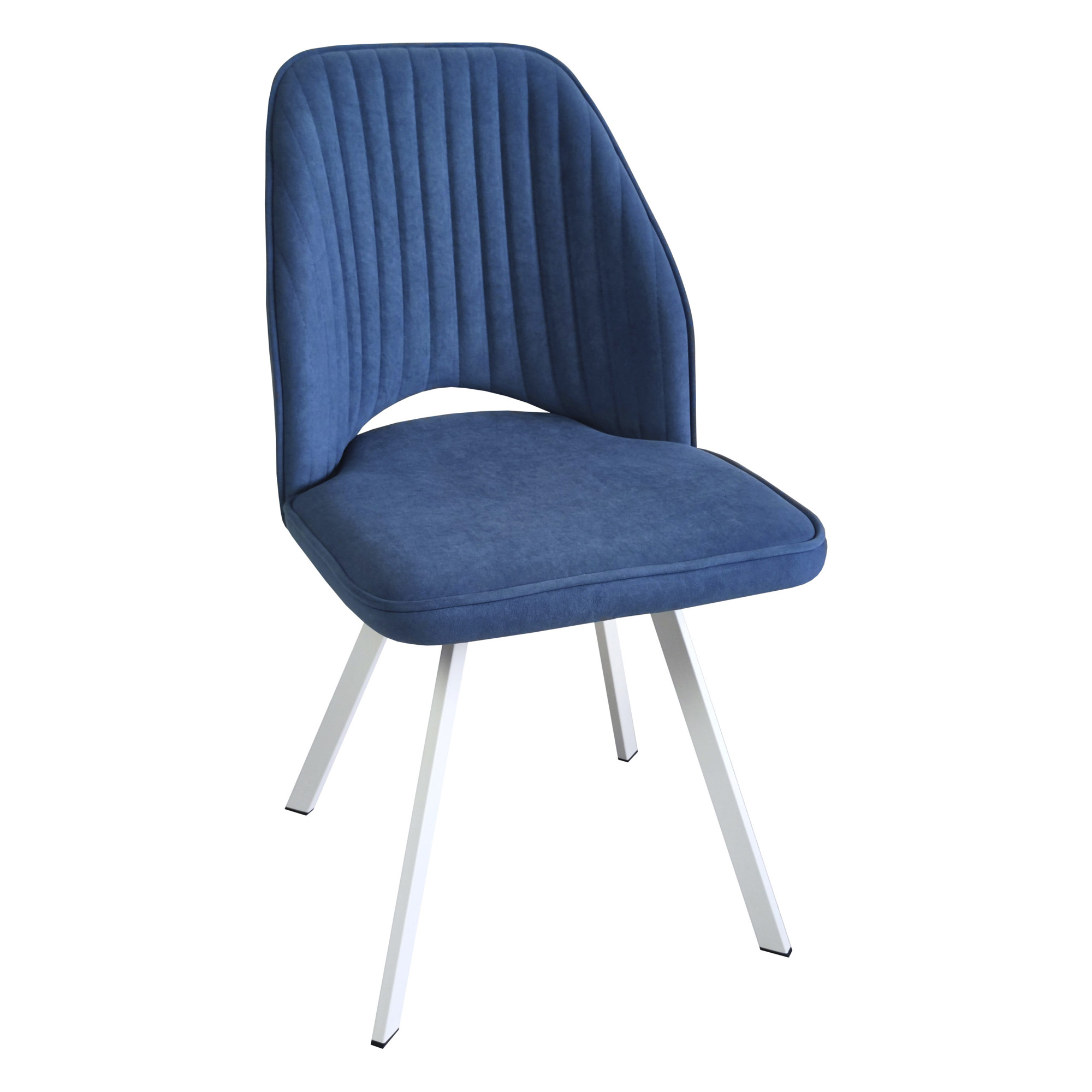 Стул на металлическом каркасе мягкий с обивкой из велюра (арт 31968) - Фото 1