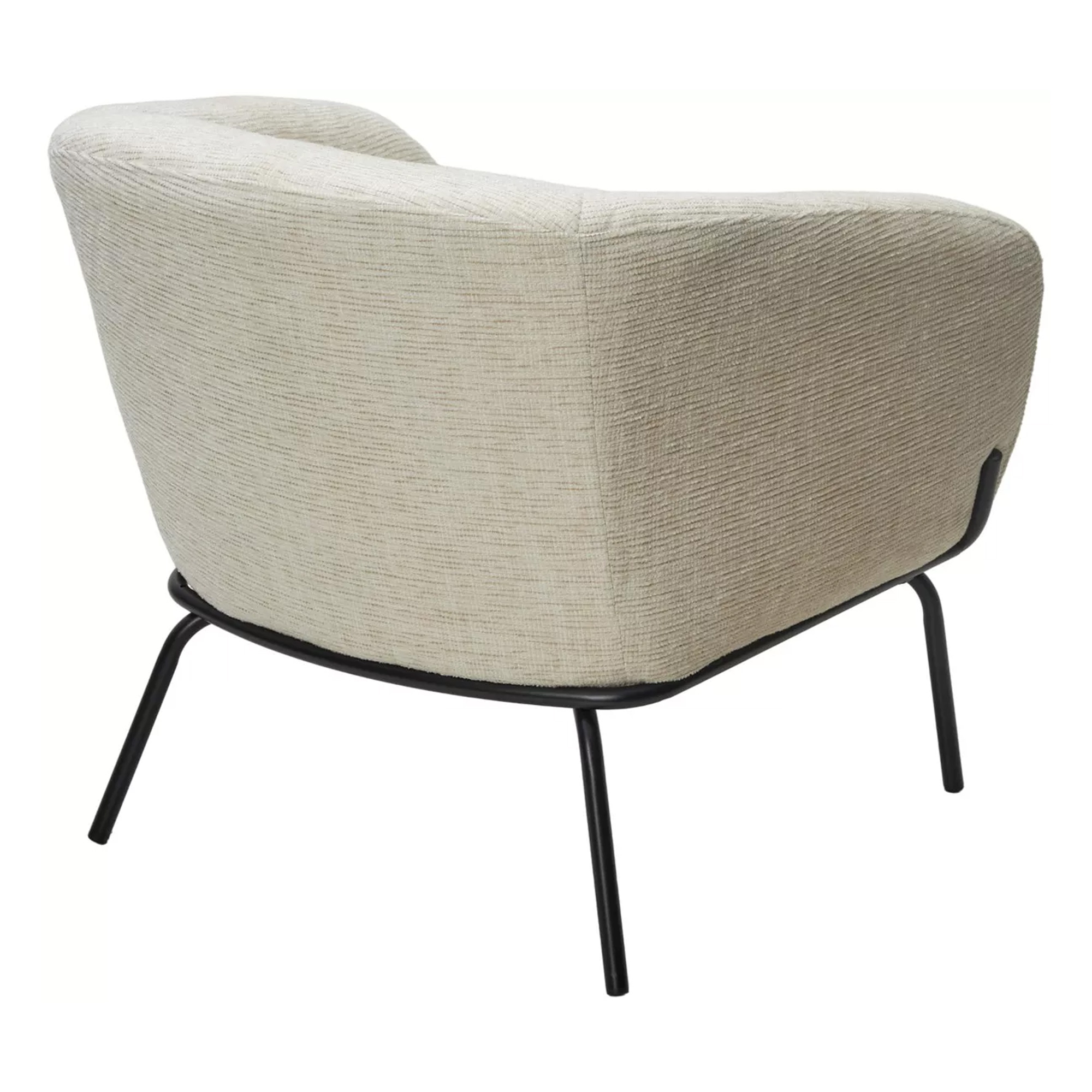 Стул-кресло на металлокаркасе с мягкой обивкой слоновая кость (арт 33975) - Фото 1