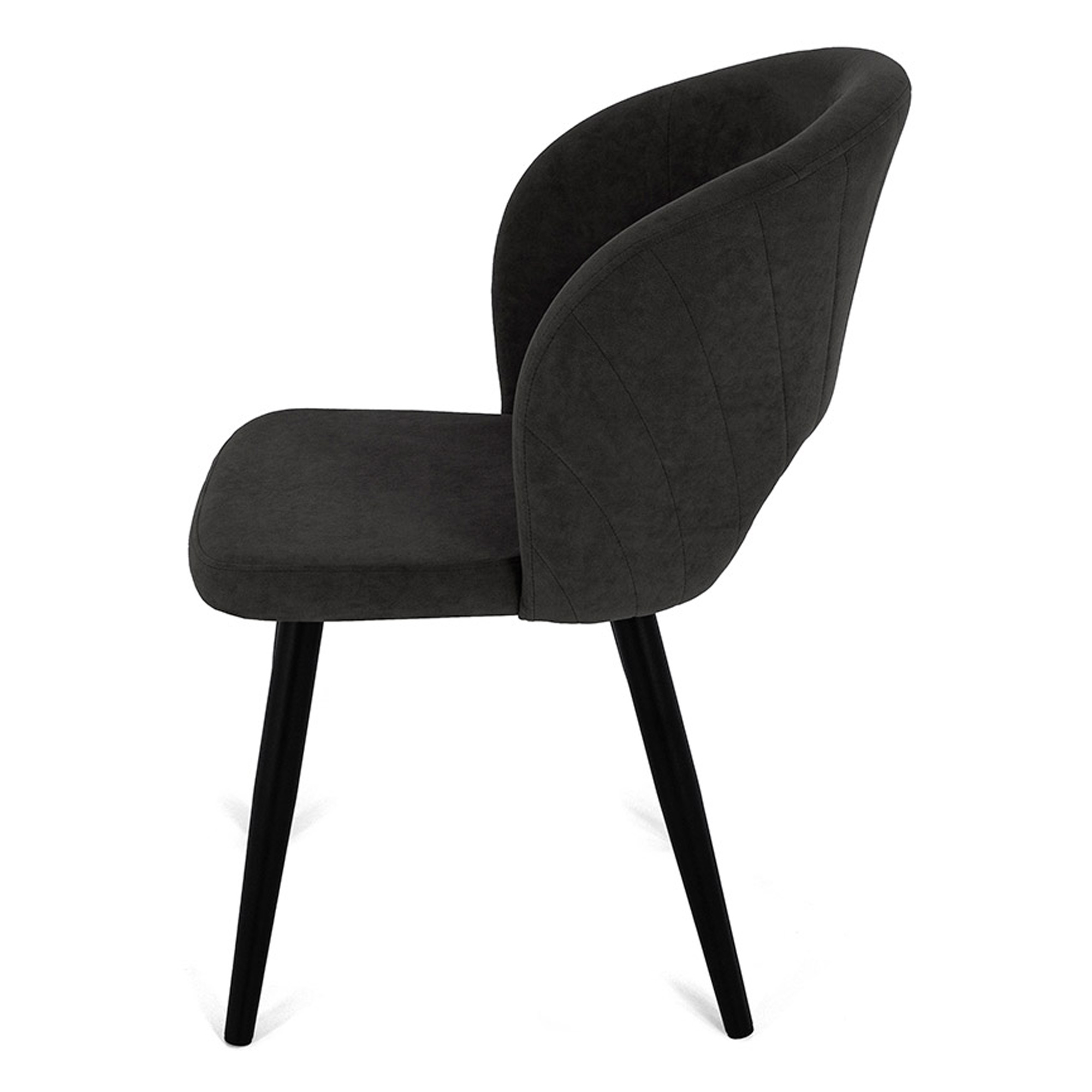 Стул на металлокаркасе мягкий коричневый с обивкой из велюра (арт 26906) - Фото 1