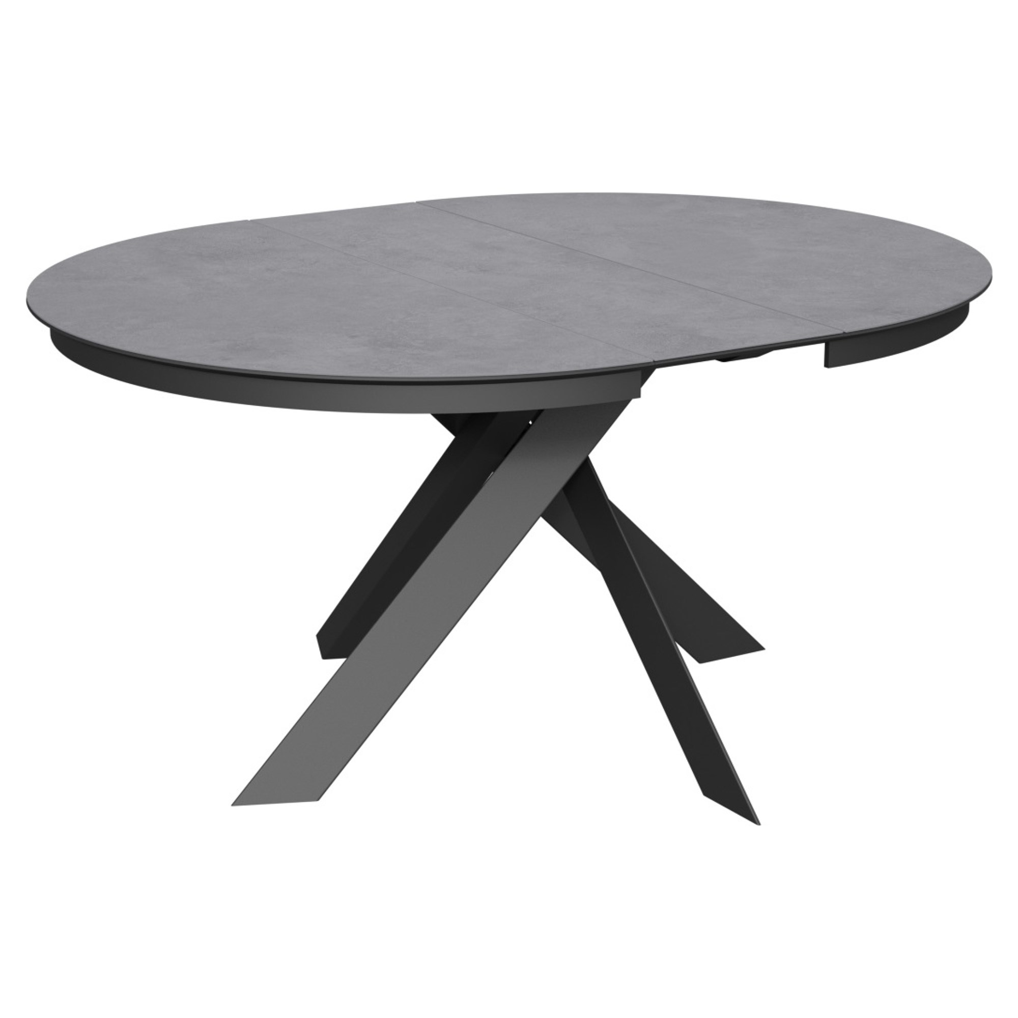 Обеденный стол раскладной круглый с керамическим покрытием (арт 35161) - Фото 1