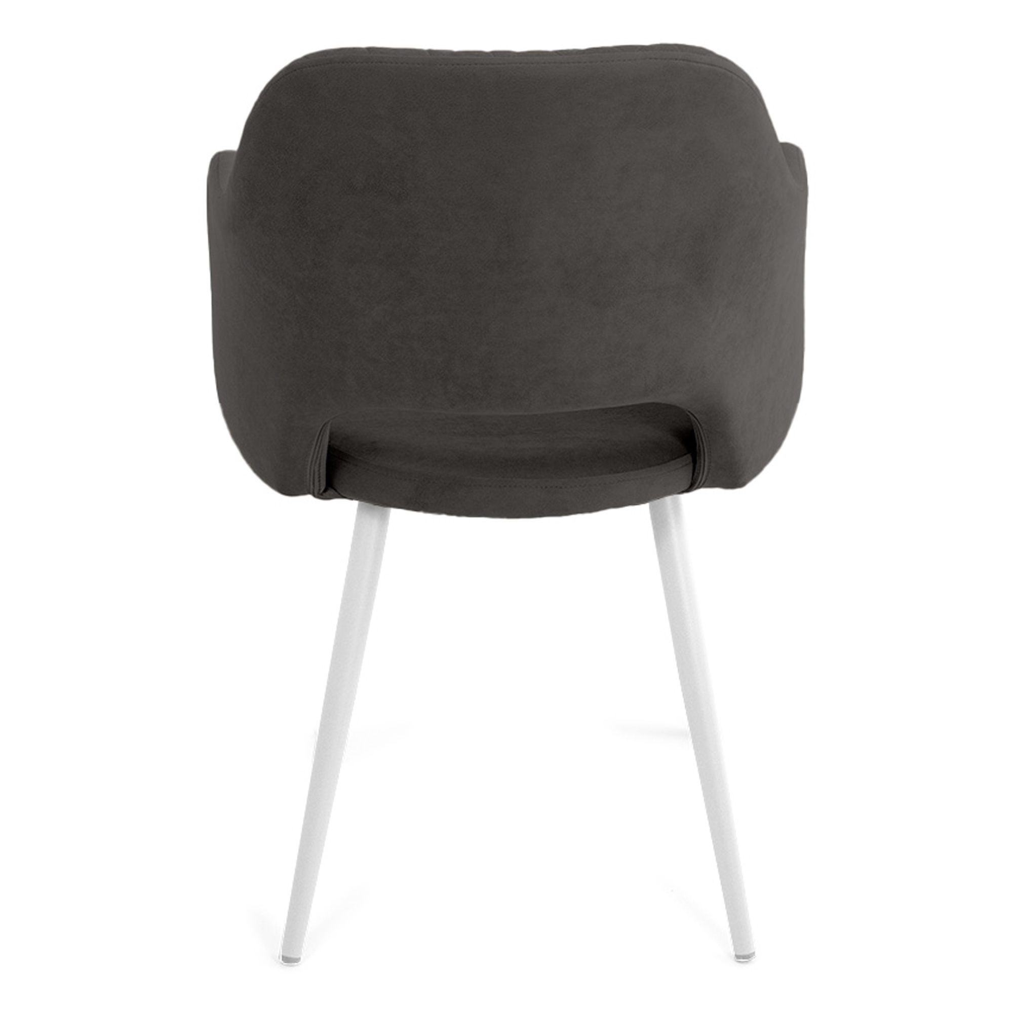 Полукресло на металлокаркасе мягкое с подлокотниками из велюра (арт 27755) - Фото 1