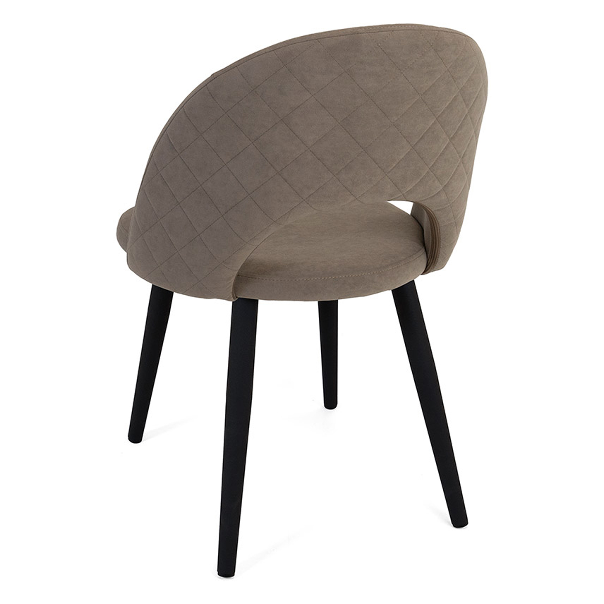 Стул с черными ножками с обивкой из велюра (арт 21667) - Фото 1