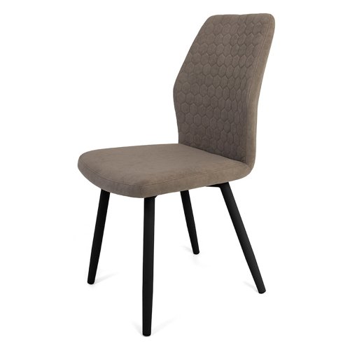 Стул кухонный на металлокаркасе с черными ножками из велюра (арт 19950) - Фото 2