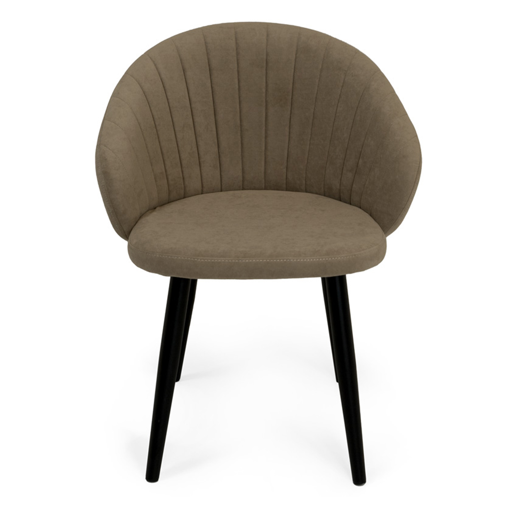 Стул ножки черные с мягким сидением с обивкой из велюра (арт 23320) - Фото 1