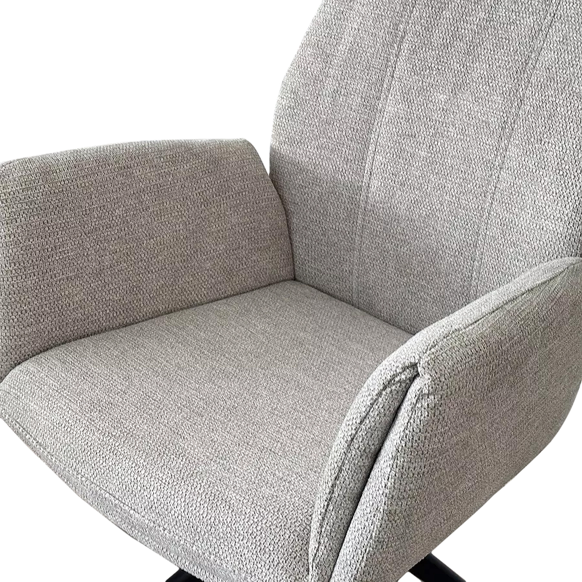 Стул мягкий с подлокотниками серый (арт 33941) - Фото 1