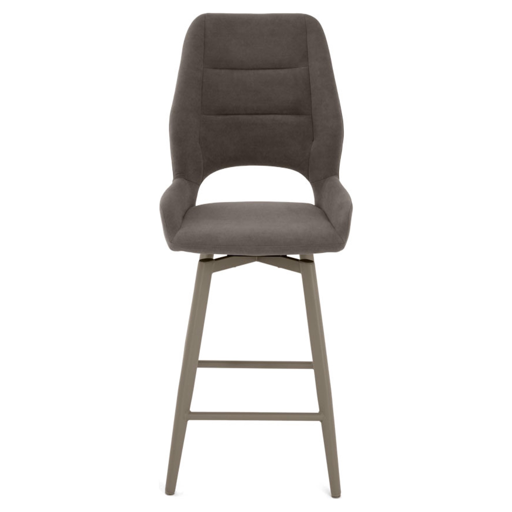 Стул полубарный на металлокаркасе мягкий из велюра (арт 35537) - Фото 1