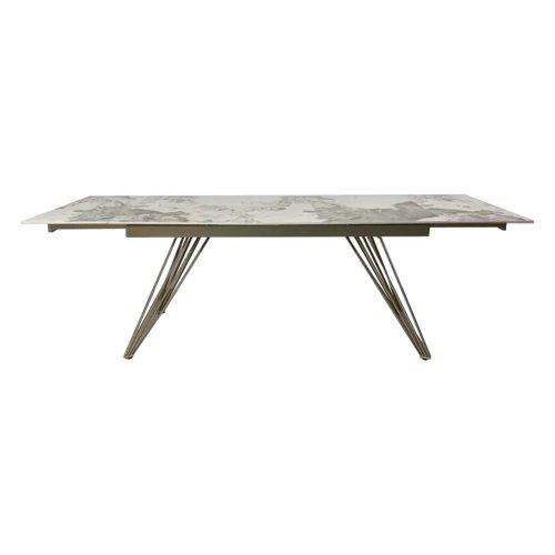 Стол раздвижной прямоугольный с покрытием из керамики 160 см (арт 32291) - Фото 2