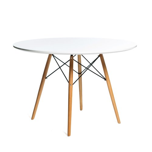 Стол обеденный дизайнерский круглый белый D-110 см eames (арт 7110) - Фото 2