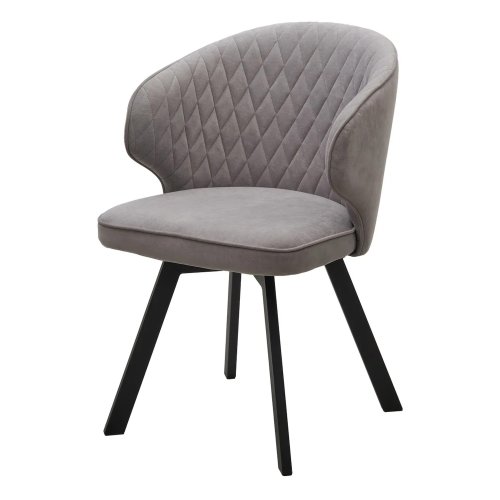 Стул с черными ножками с мягкой обивкой из велюра (арт 30769) - Фото 2