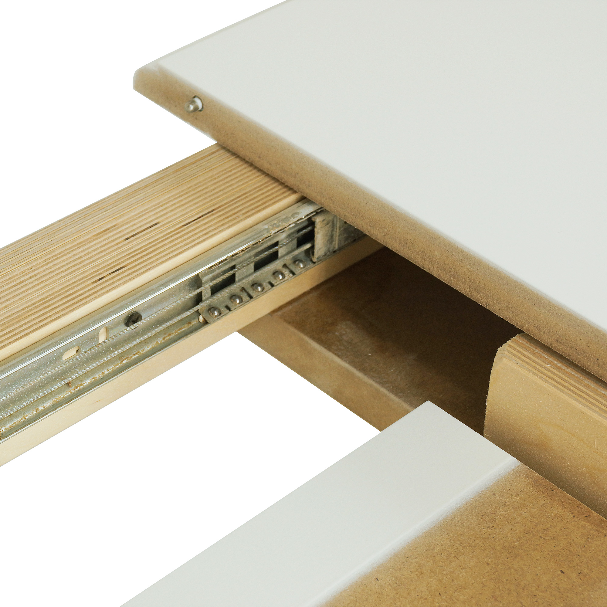 Обеденный стол раскладной белый в классическом стиле (арт 31338) - Фото 1