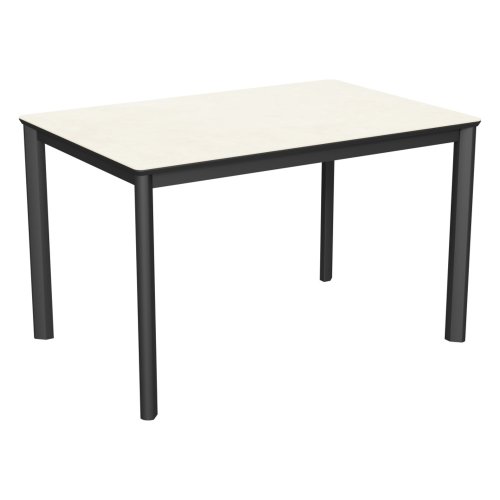 Стол обеденный со столешницей из керамики бежевый 110 см (арт 35013) - Фото 2