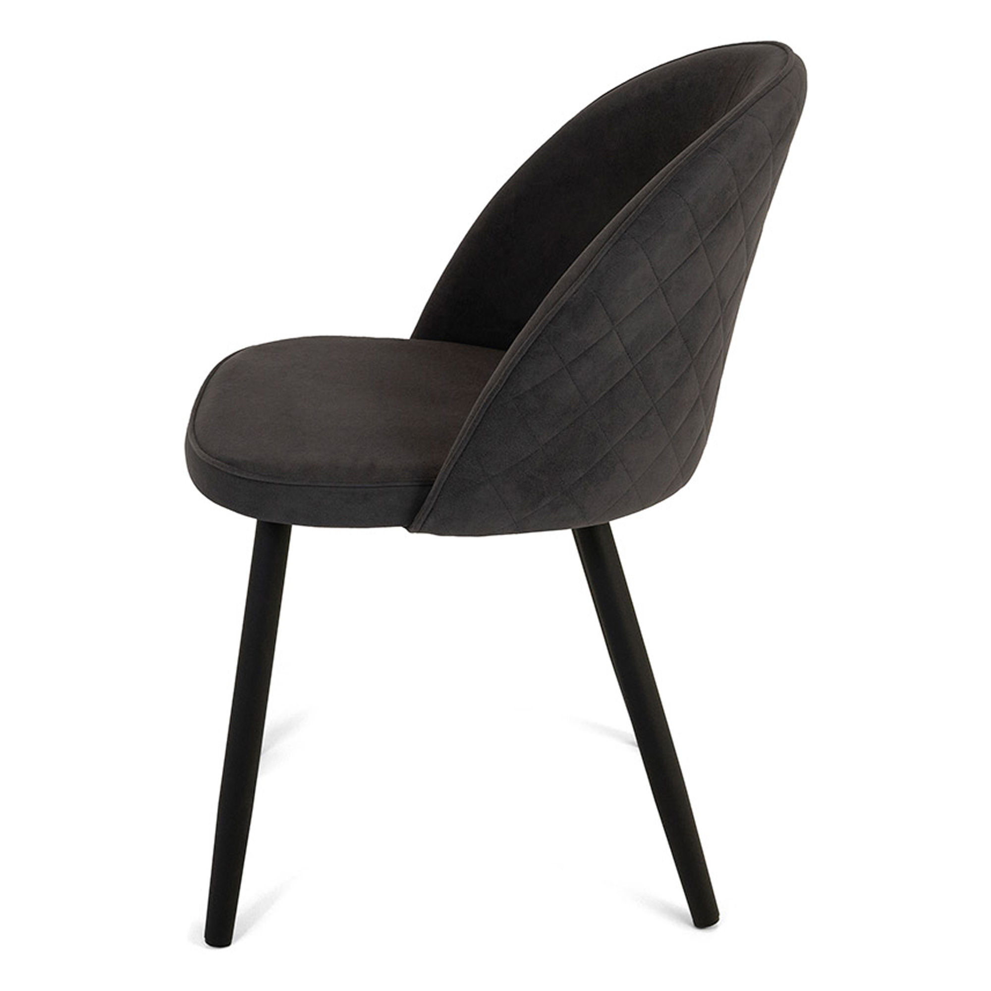 Стул на металлическом каркасе ножки черные из велюра (арт 21102) - Фото 1