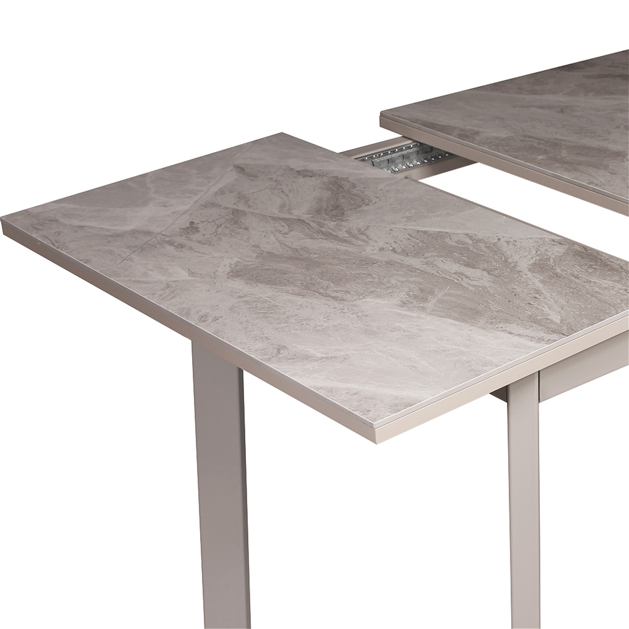 Стол раздвижной с керамической столешницей слоновая кость (арт 35009) - Фото 1