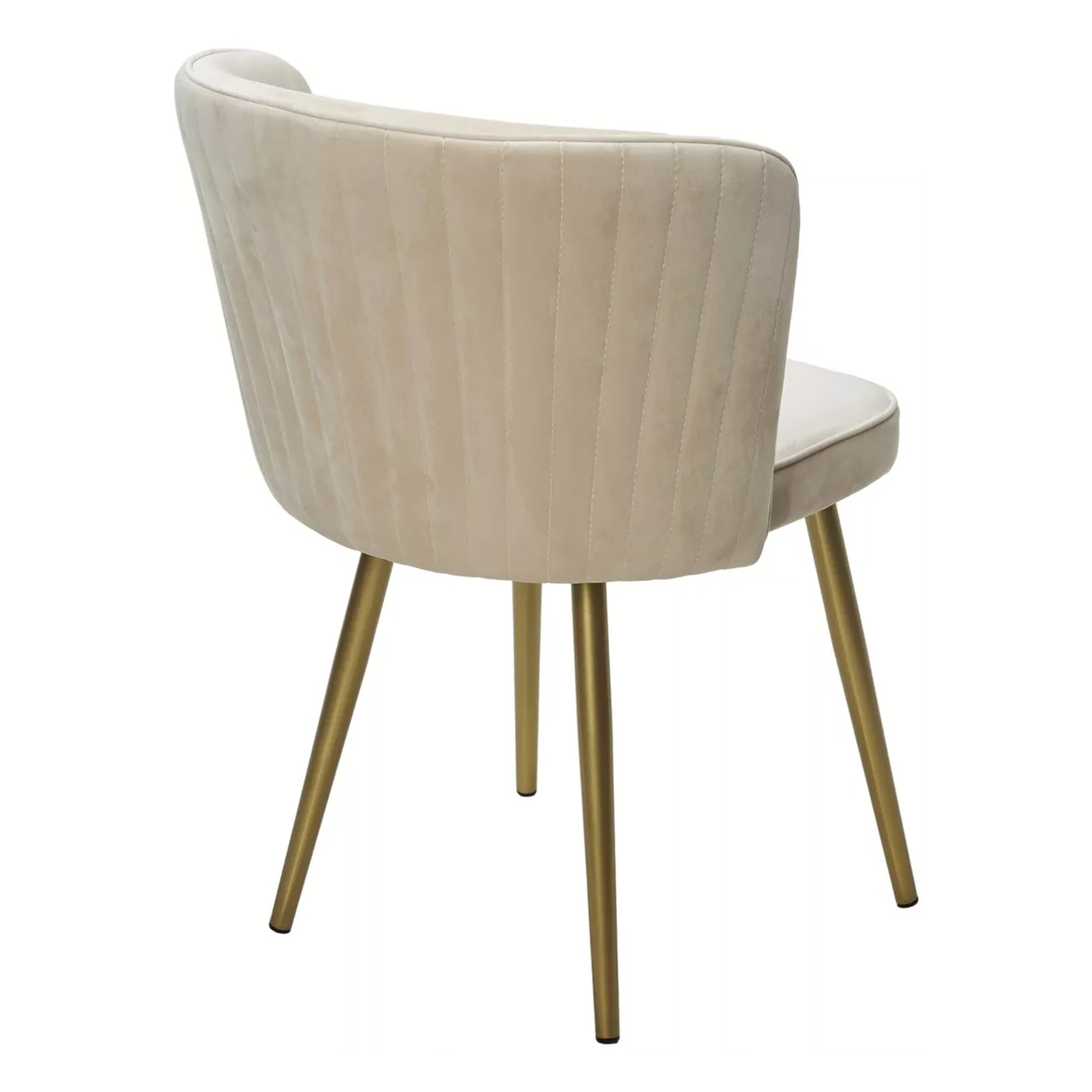 Стул для кухни мягкий бежевый из велюра (арт 33638) - Фото 1