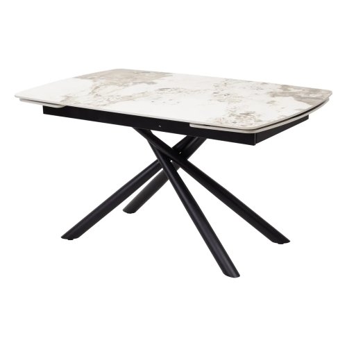 Стол обеденный раскладной из керамогранита на 1 ножке (арт 30781) - Фото 2