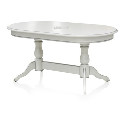 Кухонный стол раздвижной деревянный белый в классическом стиле (арт 5098) - Фото 2